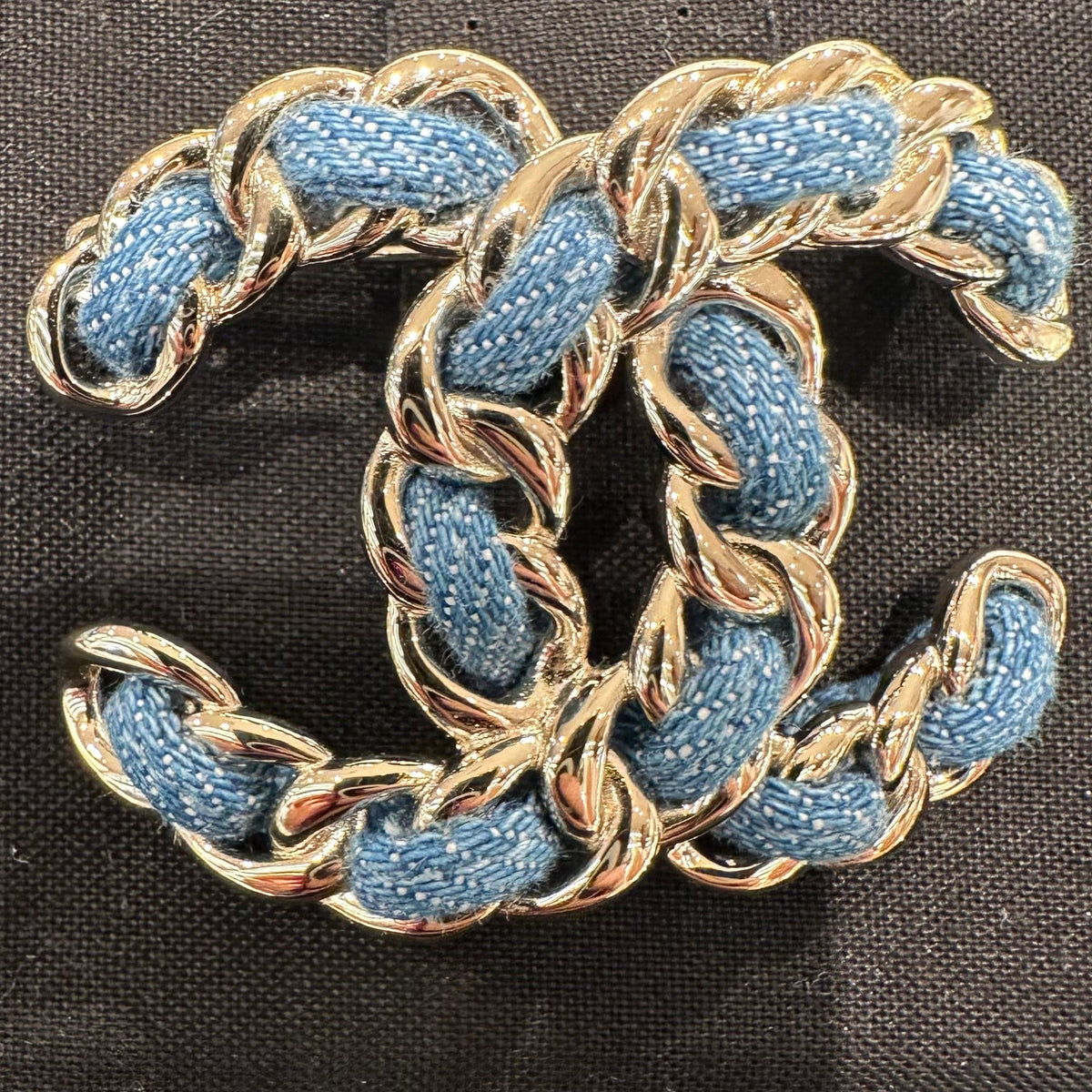 Chanel Chanel Denim CC Brooch