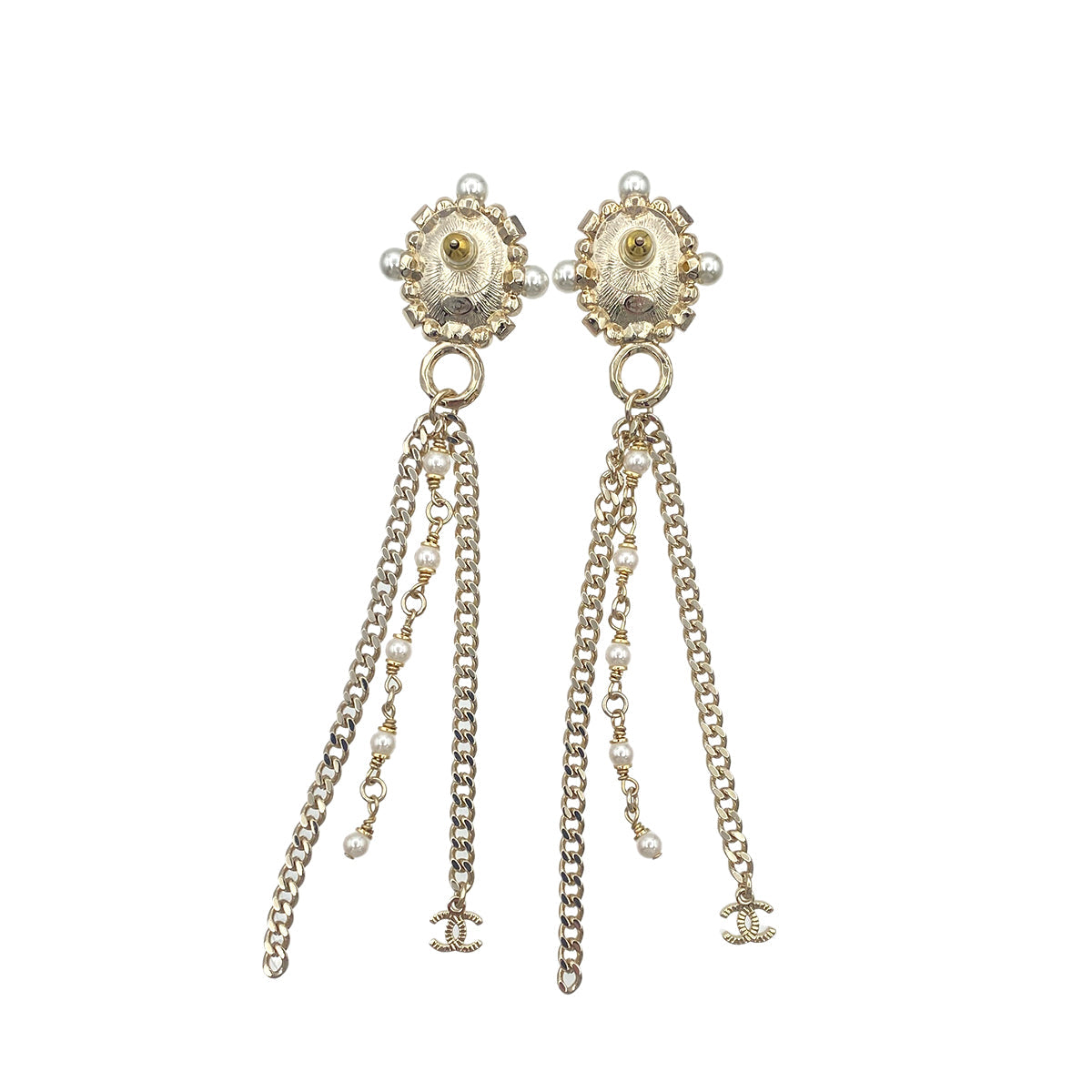 CHANEL CHANEL EARRINGS RHINESTONE FAKEPEARL COCOMARK ACCESSORY B22P 90271926