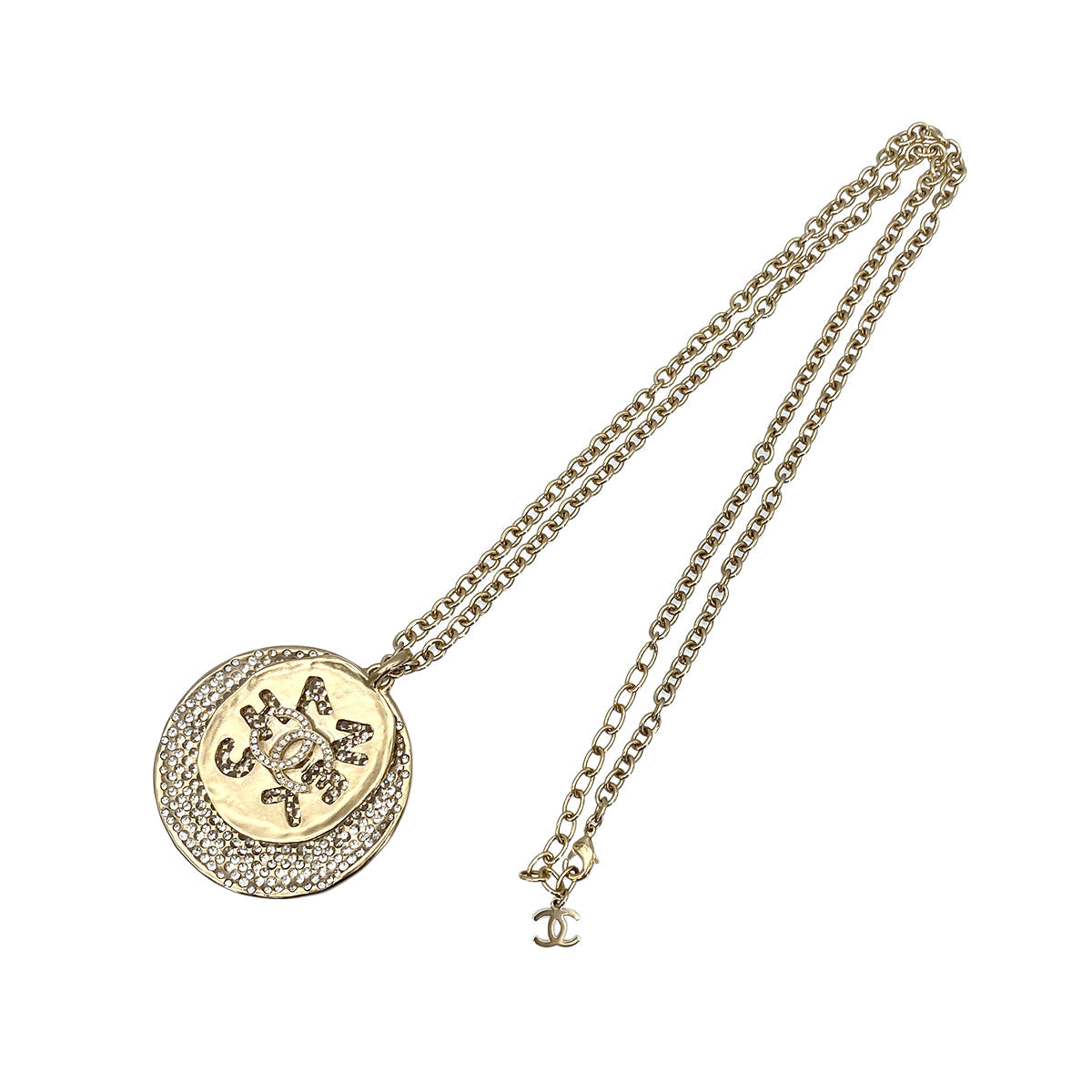 CHANEL CHANEL LONG NECKLACE COCOMARK RHINESTONE ACCESSORY F21K 90269685