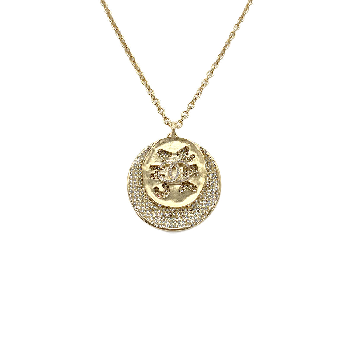 CHANEL CHANEL LONG NECKLACE COCOMARK RHINESTONE ACCESSORY F21K 90269685