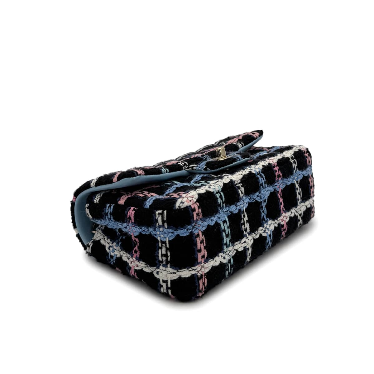 CHANEL CHANEL MINI MATELASSE CHAIN SHOULDER BAG MULTICOLOR TWEED GOLD HARDWARE 90313579