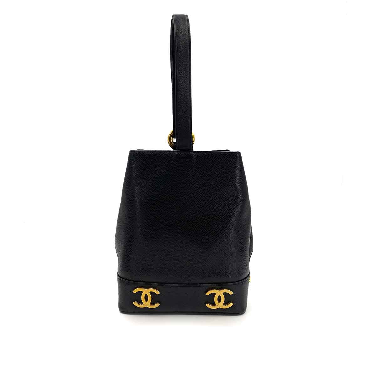 chanel Chanel Vintage 6-CC Single Handle Black Caviar GHW #2 90241328