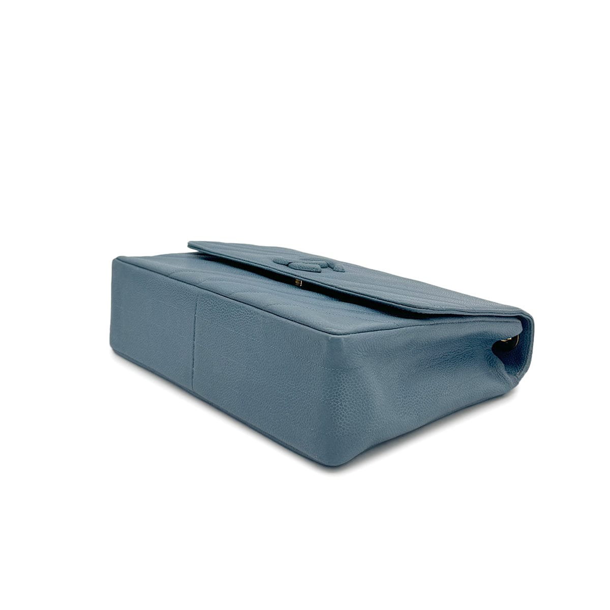 CHANEL CHANEL VINTAGE BIAS STITCH CHAIN SHOULDER BAG BLUE CAVIAR SKIN 90310126