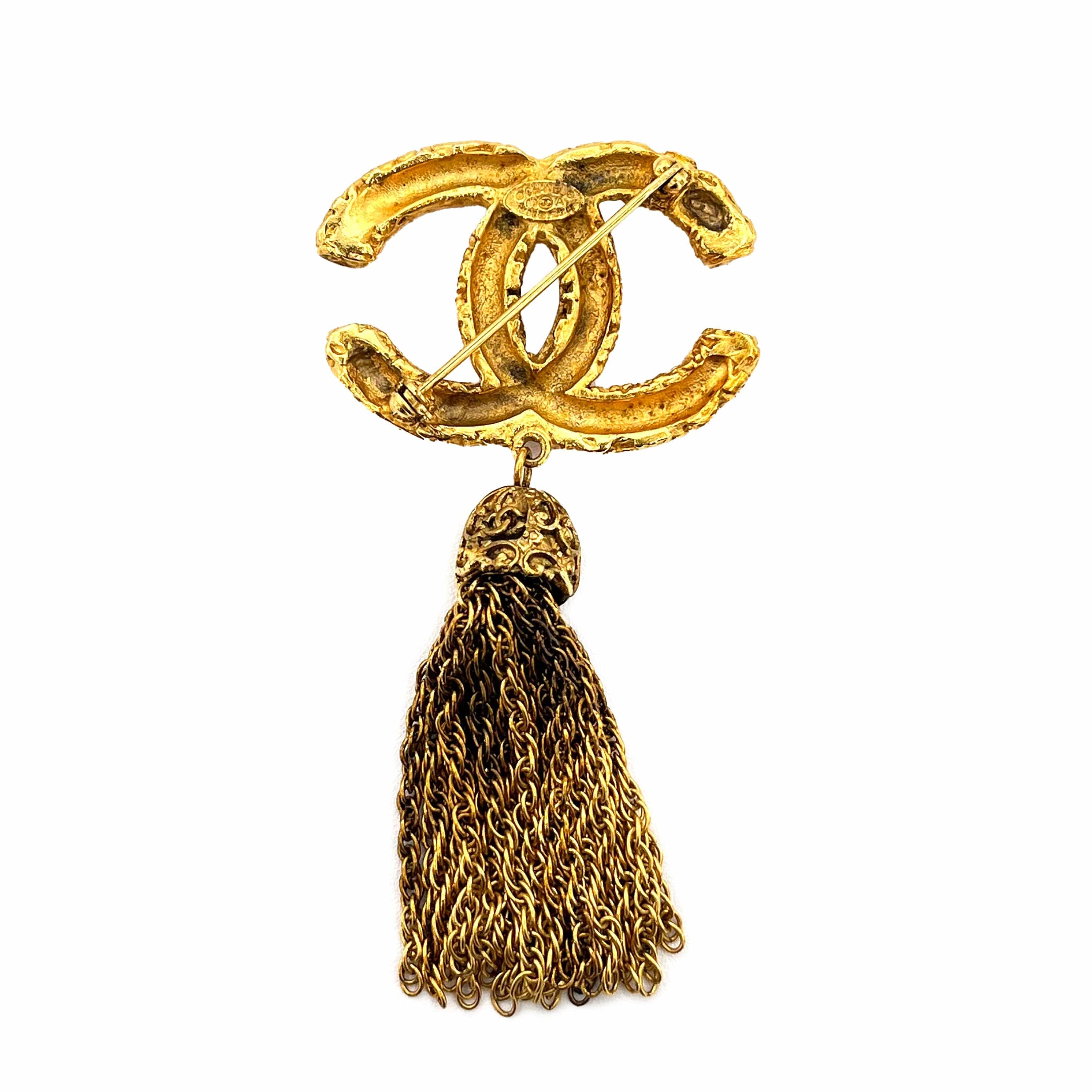 Chanel CHANEL VINTAGE BROACH COCOMARK FRINGE ACCESSORY 93A 90207771