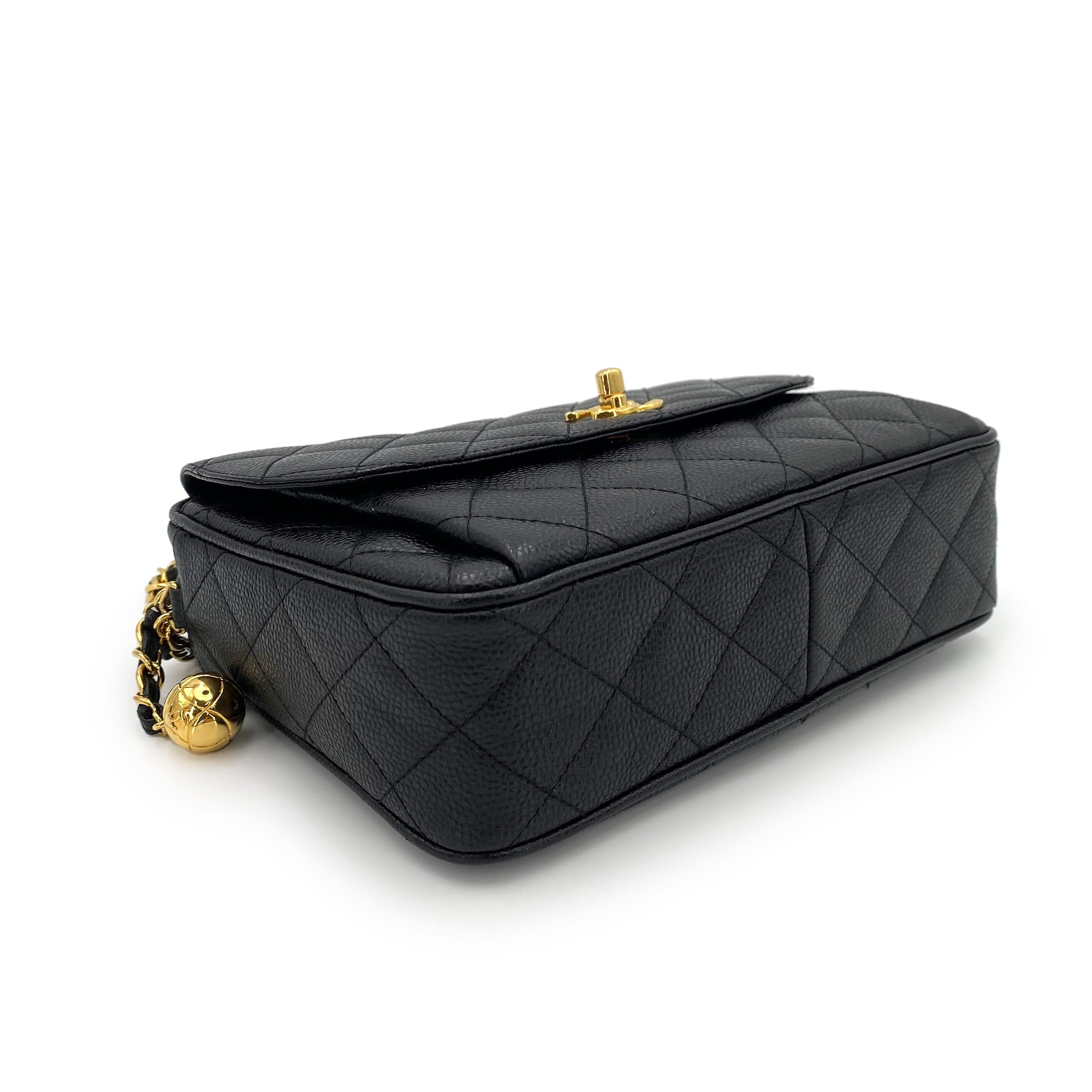 Chanel Chanel Vintage Camera Bag CC Turnlock Black Caviar #2 90242118