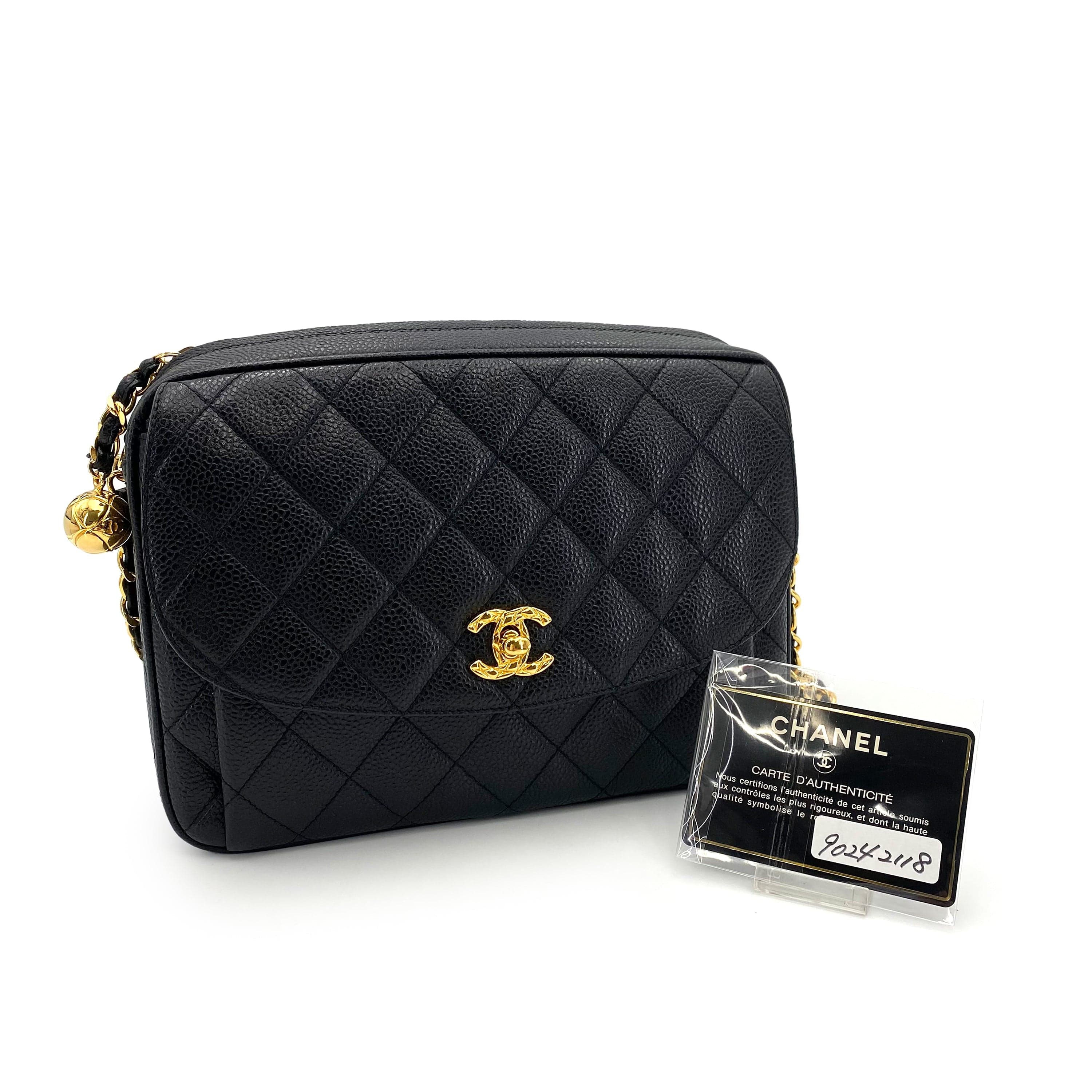 Chanel Chanel Vintage Camera Bag CC Turnlock Black Caviar #2 90242118