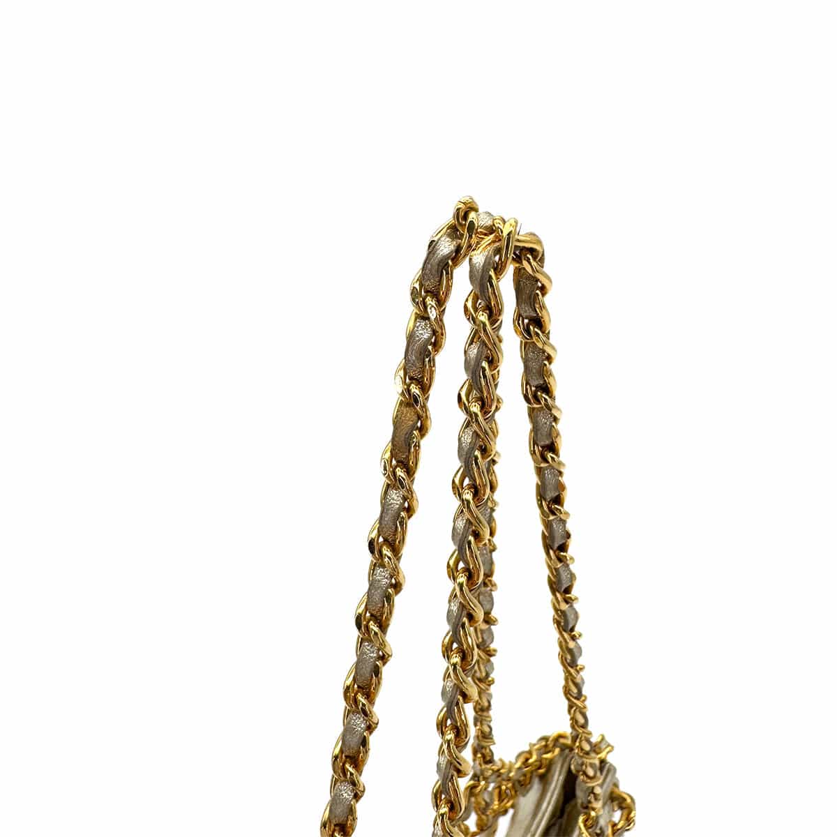 Chanel CHANEL VINTAGE CHAIN HAND BAG GOLD LAMB SKIN 90268085