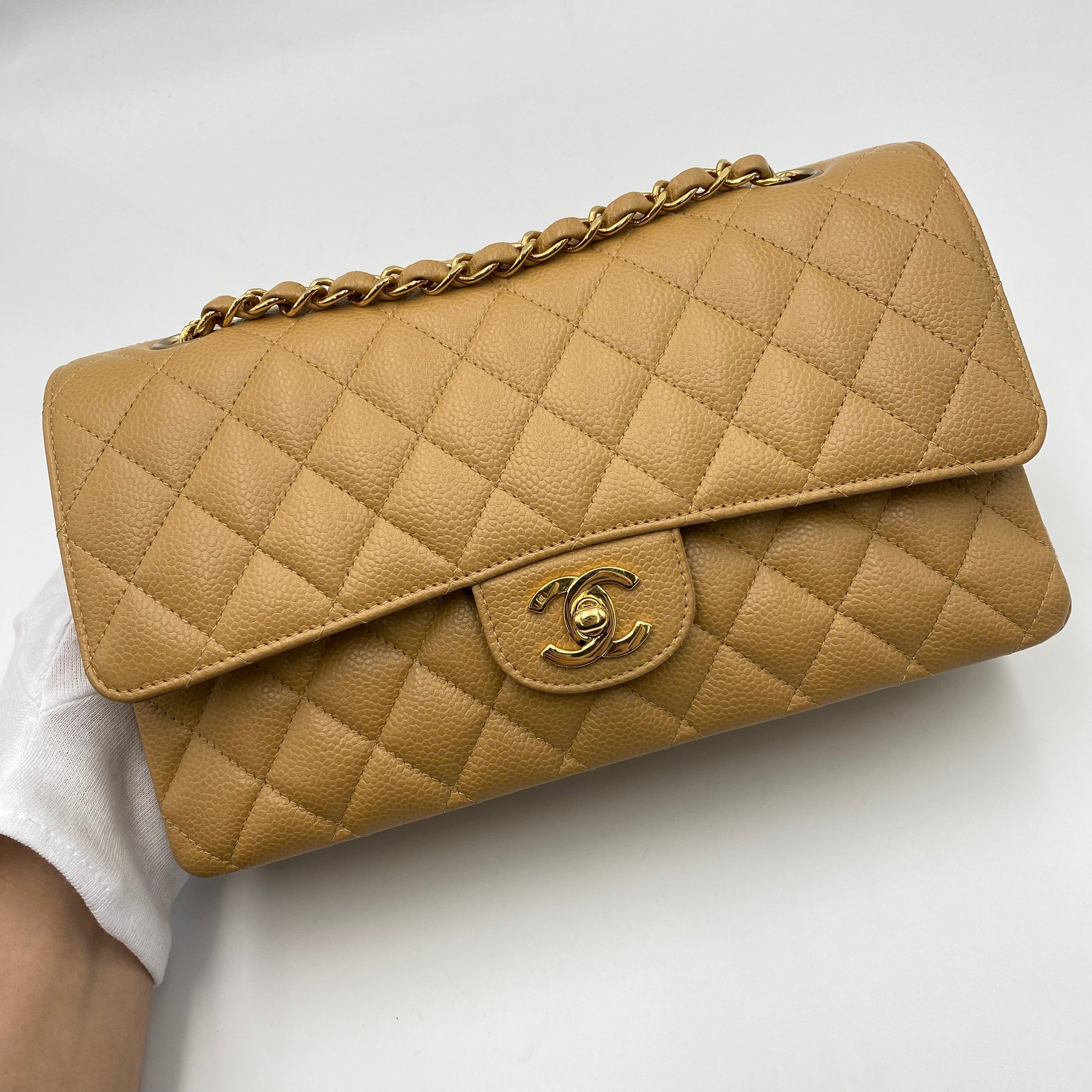 Chanel Chanel Vintage Classic Flap Medium Beige Caviar GHW #9 90216555