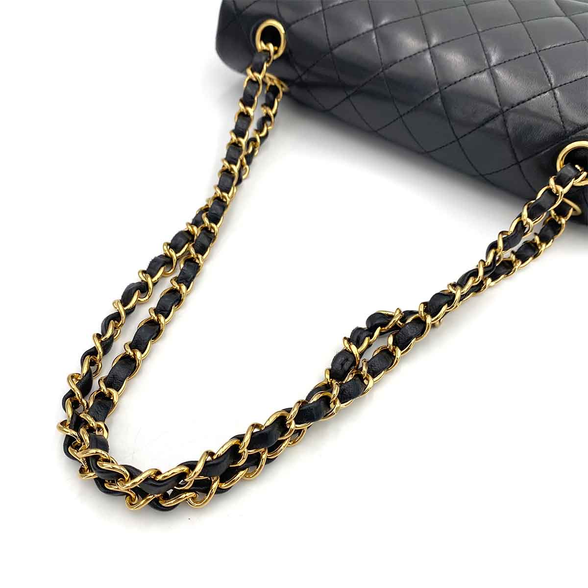 Chanel Chanel Vintage Classic Flap Medium Black Lambskin GHW #11 90242113