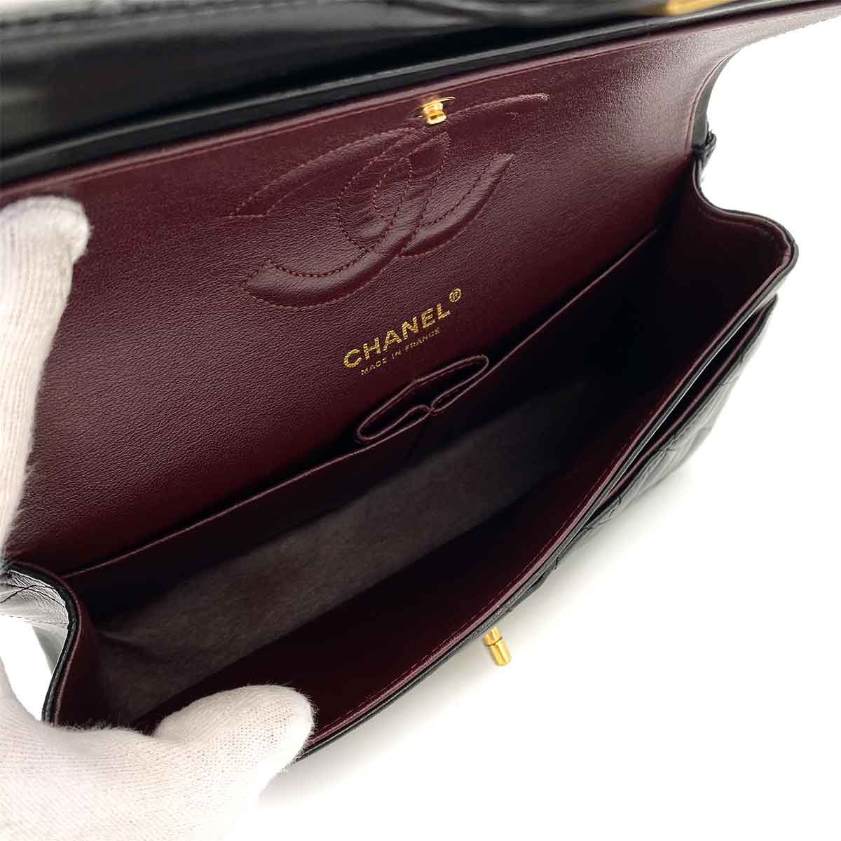 Chanel Chanel Vintage Classic Flap Medium Black Lambskin GHW #11 90242113