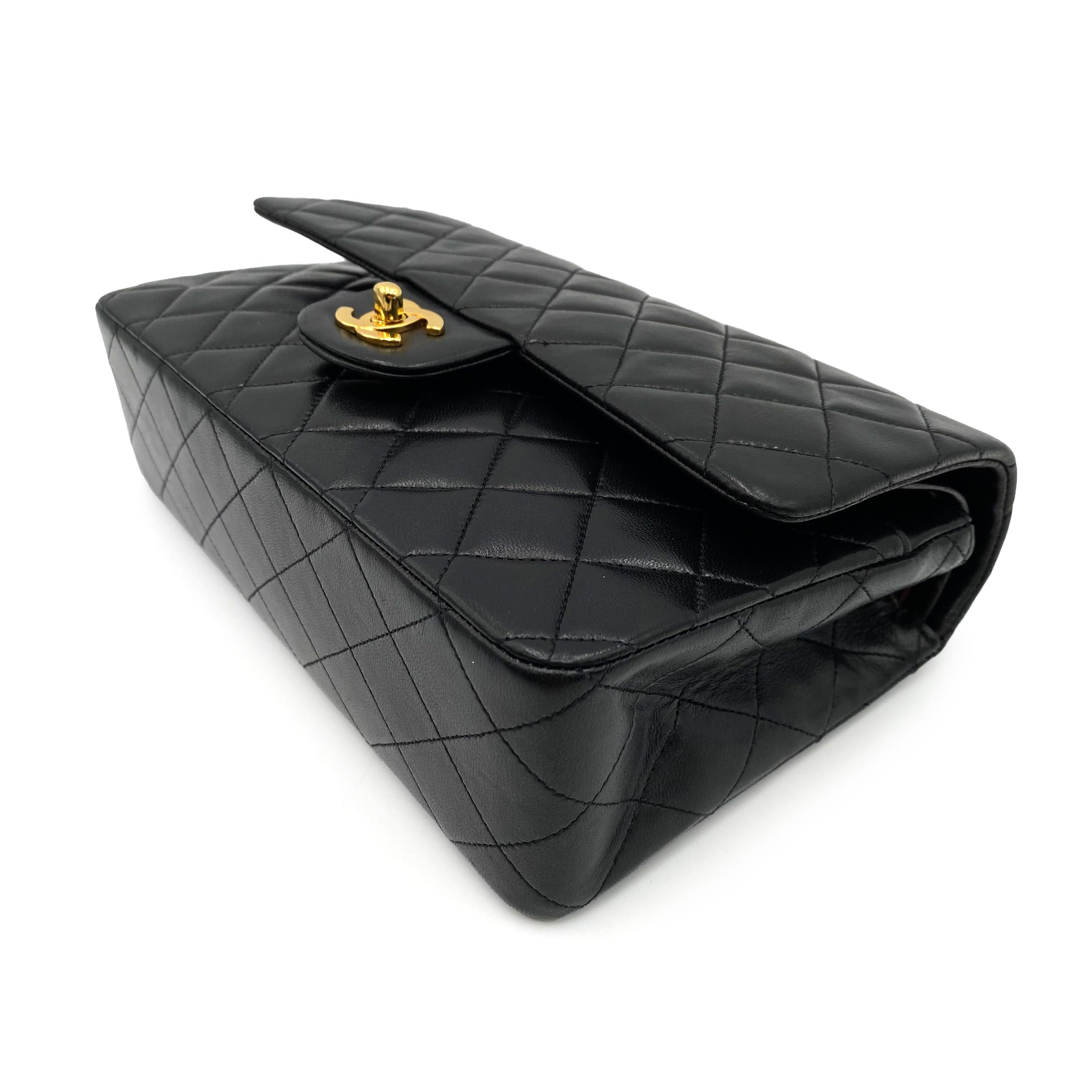 Chanel Chanel Vintage Classic Flap Medium Black Lambskin GHW #2 90228902