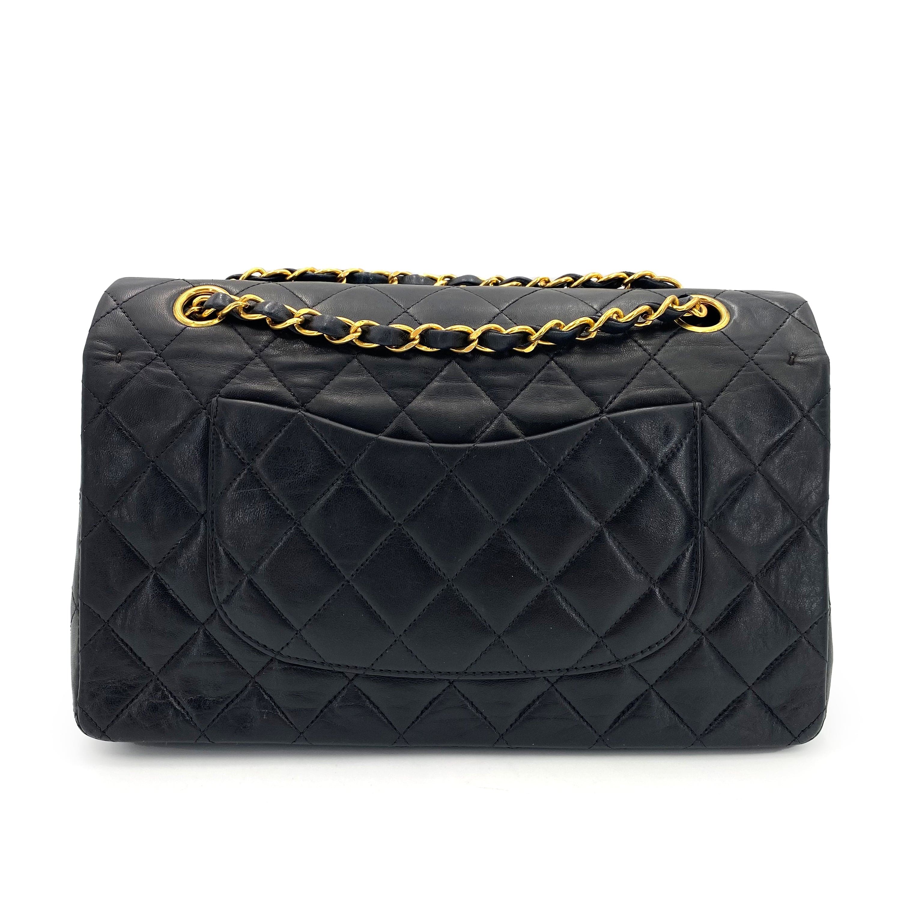 Chanel Chanel Vintage Classic Flap Medium Black Lambskin GHW #4 90240957