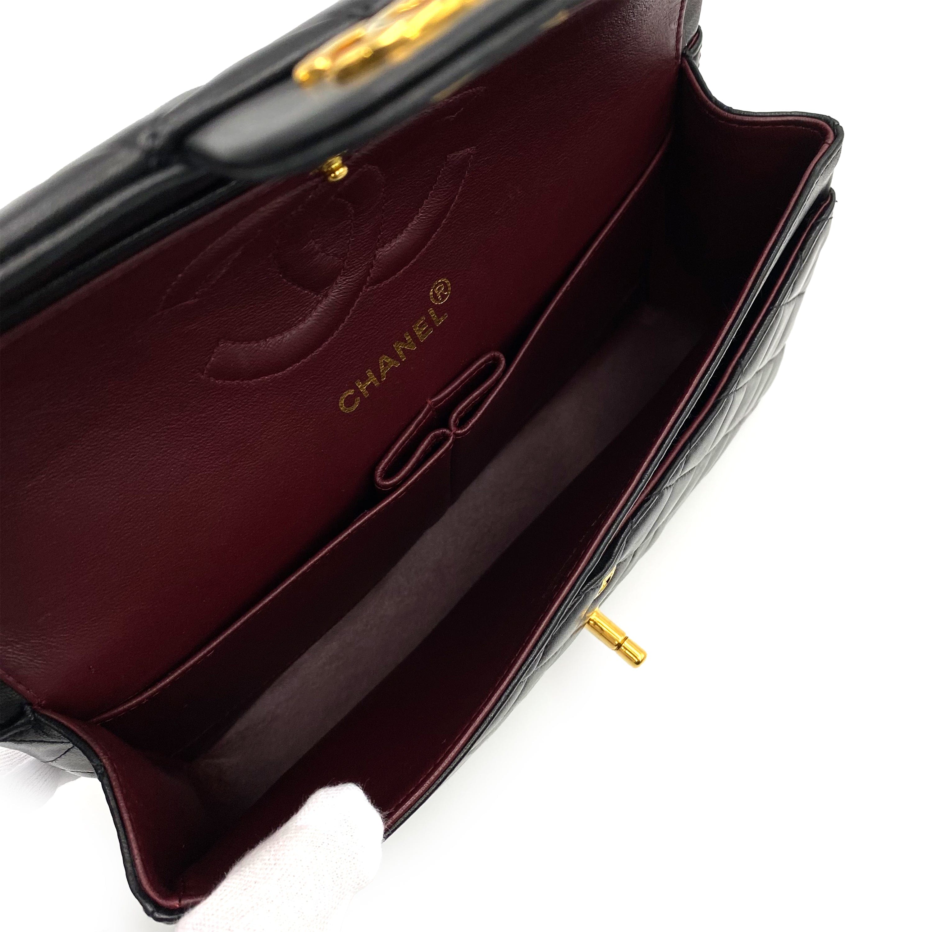 Chanel Chanel Vintage Classic Flap Medium Black Lambskin GHW #5 90226794