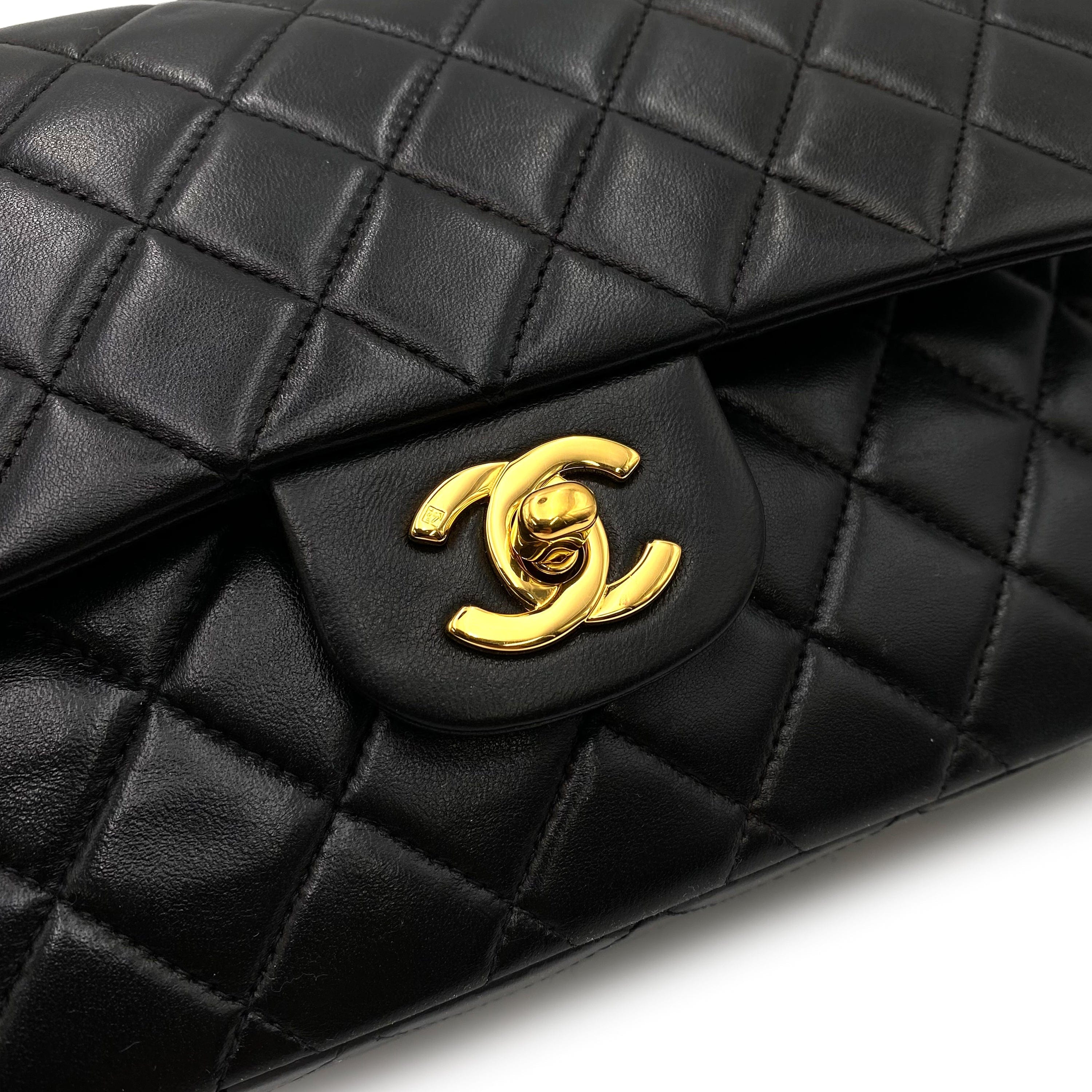 Chanel Chanel Vintage Classic Flap Medium Black Lambskin GHW #5 90226794