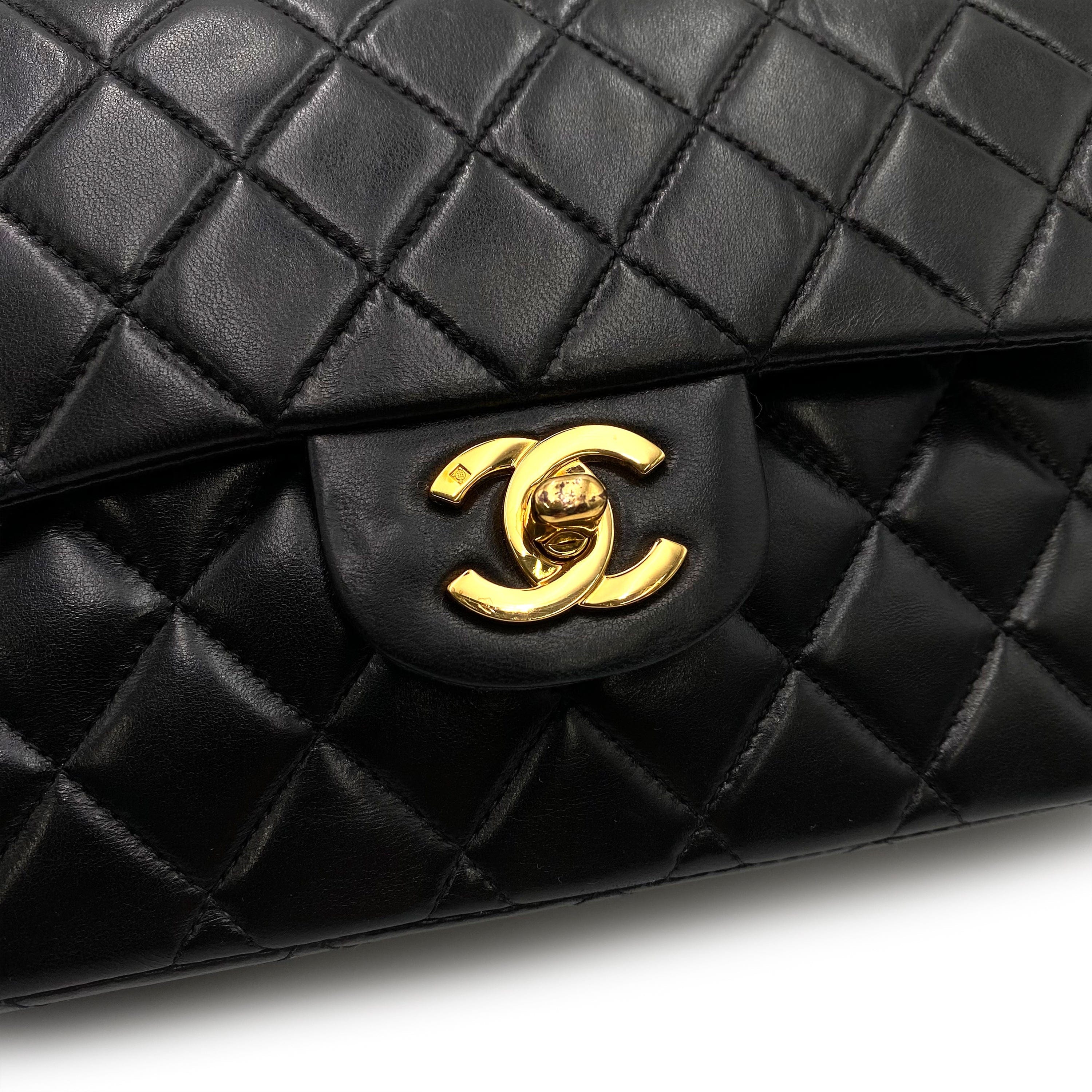 Chanel Chanel Vintage Classic Flap Medium Black Lambskin GHW #6 90226796