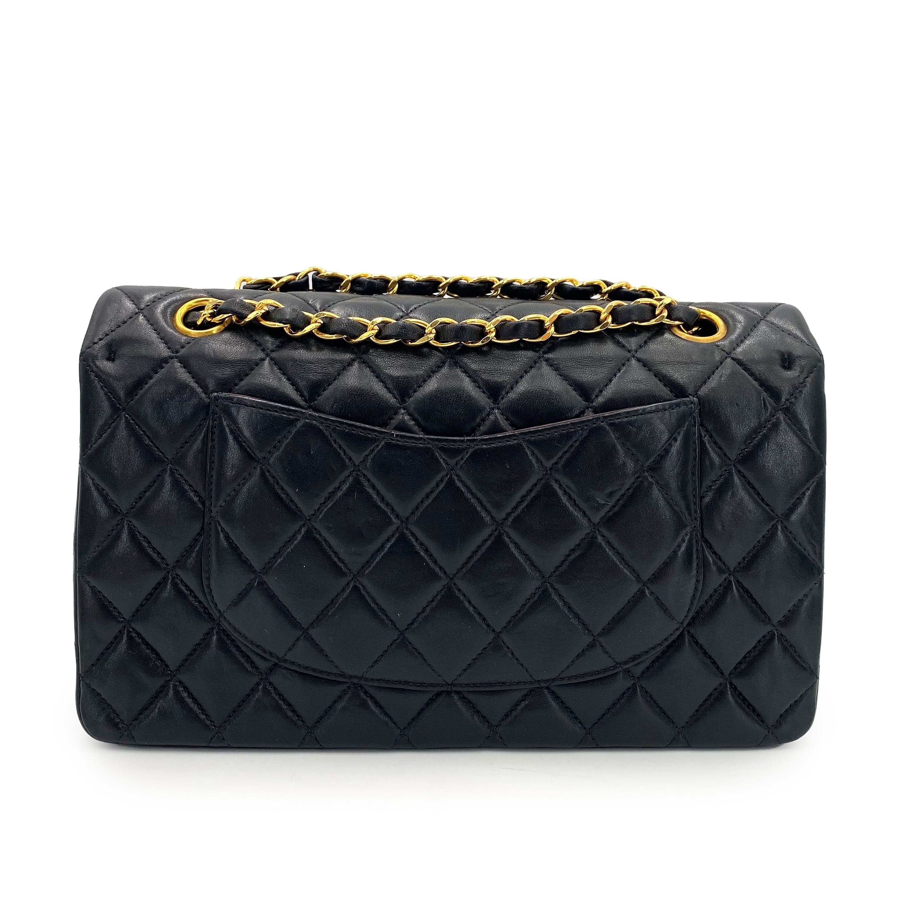 Chanel Chanel Vintage Classic Flap Medium Black Lambskin GHW #6 90240955