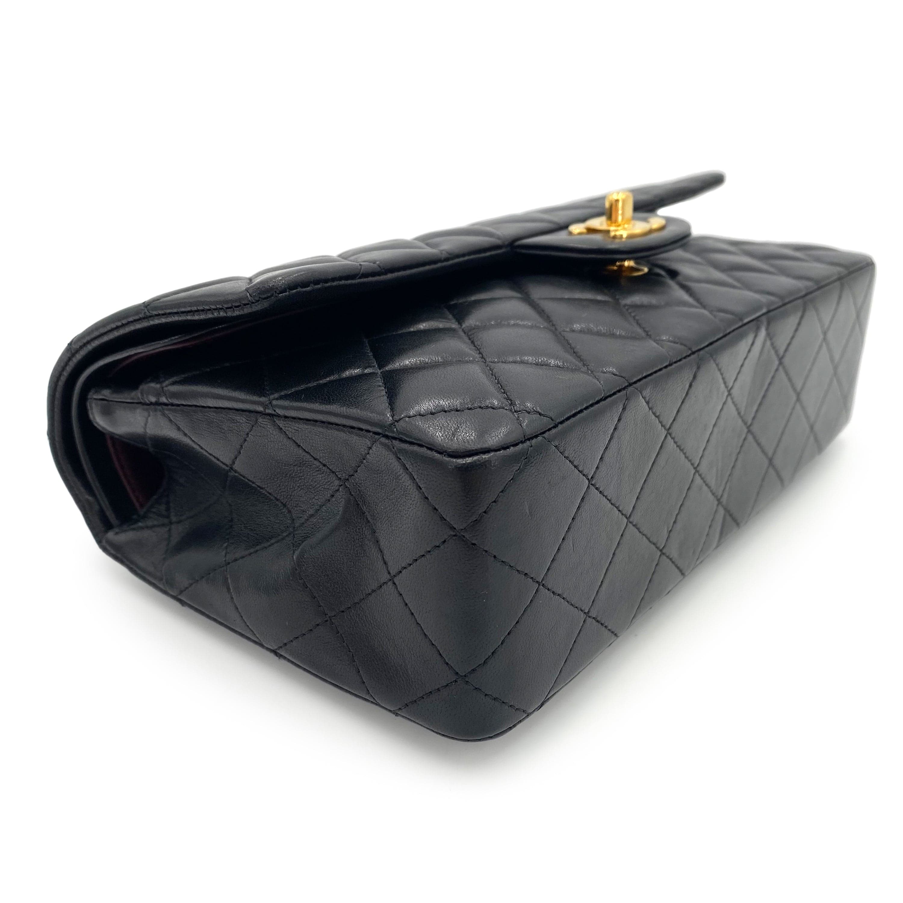 Chanel Chanel Vintage Classic Flap Medium Black Lambskin GHW #6 90240955