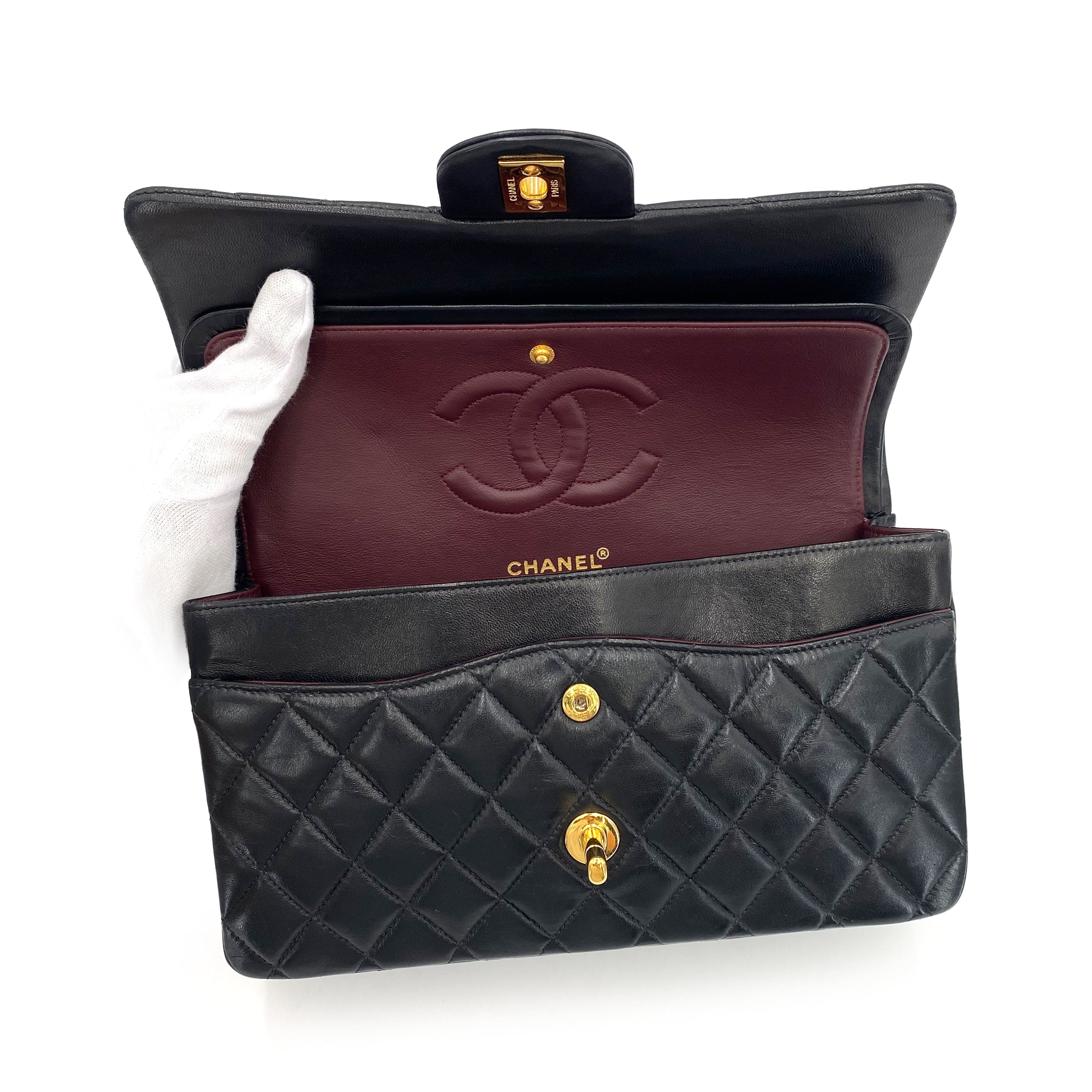 Chanel Chanel Vintage Classic Flap Medium Black Lambskin GHW #6 90240955