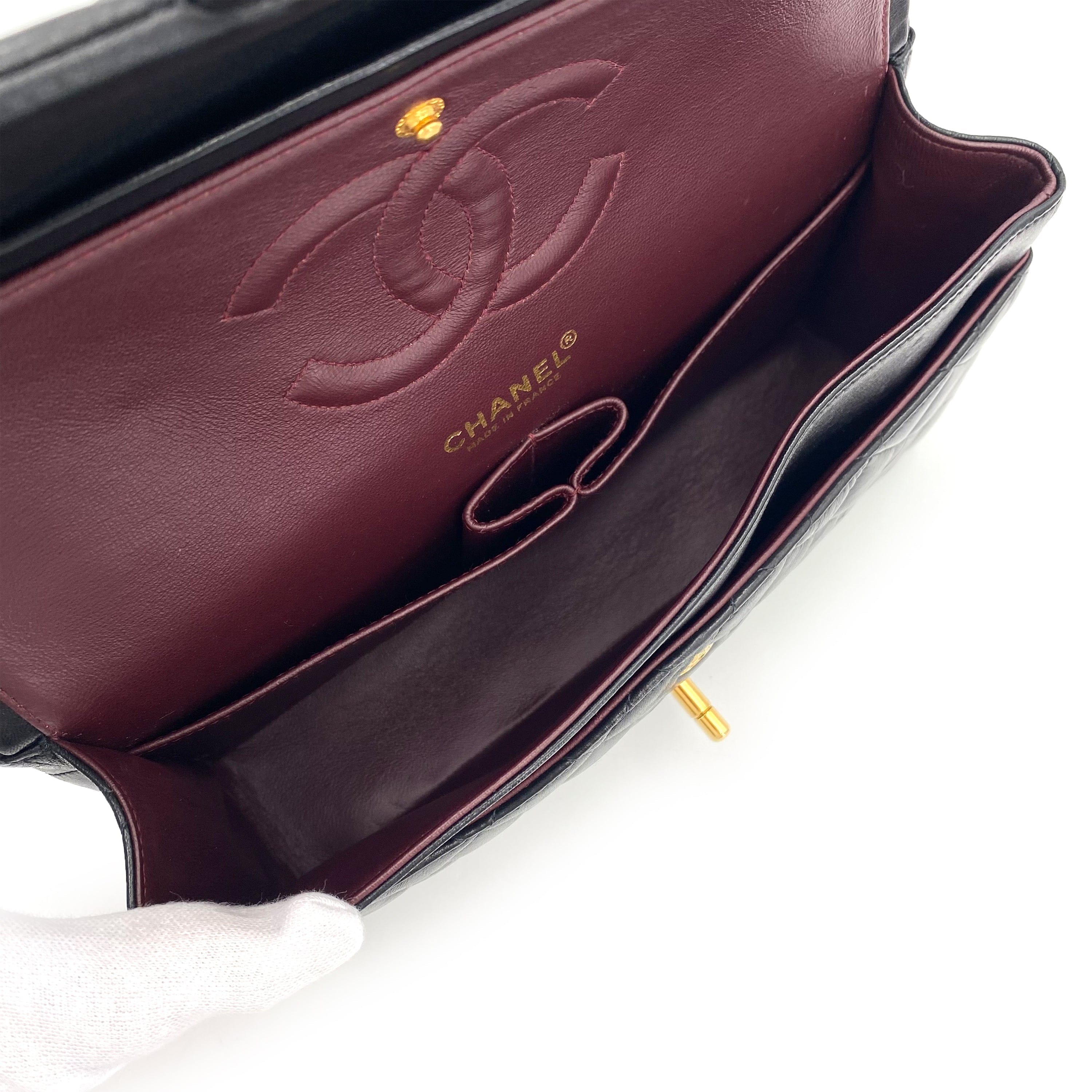 Chanel Chanel Vintage Classic Flap Medium Black Lambskin GHW #6 90240955