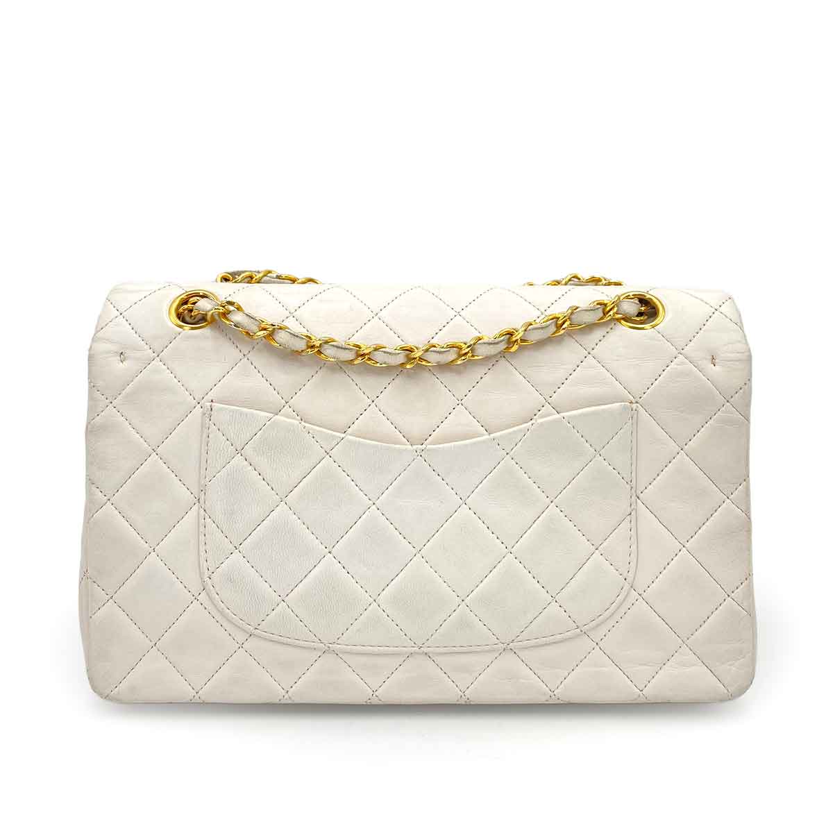 Chanel Chanel Vintage Classic Flap Medium White Lambskin GHW #1 90239100