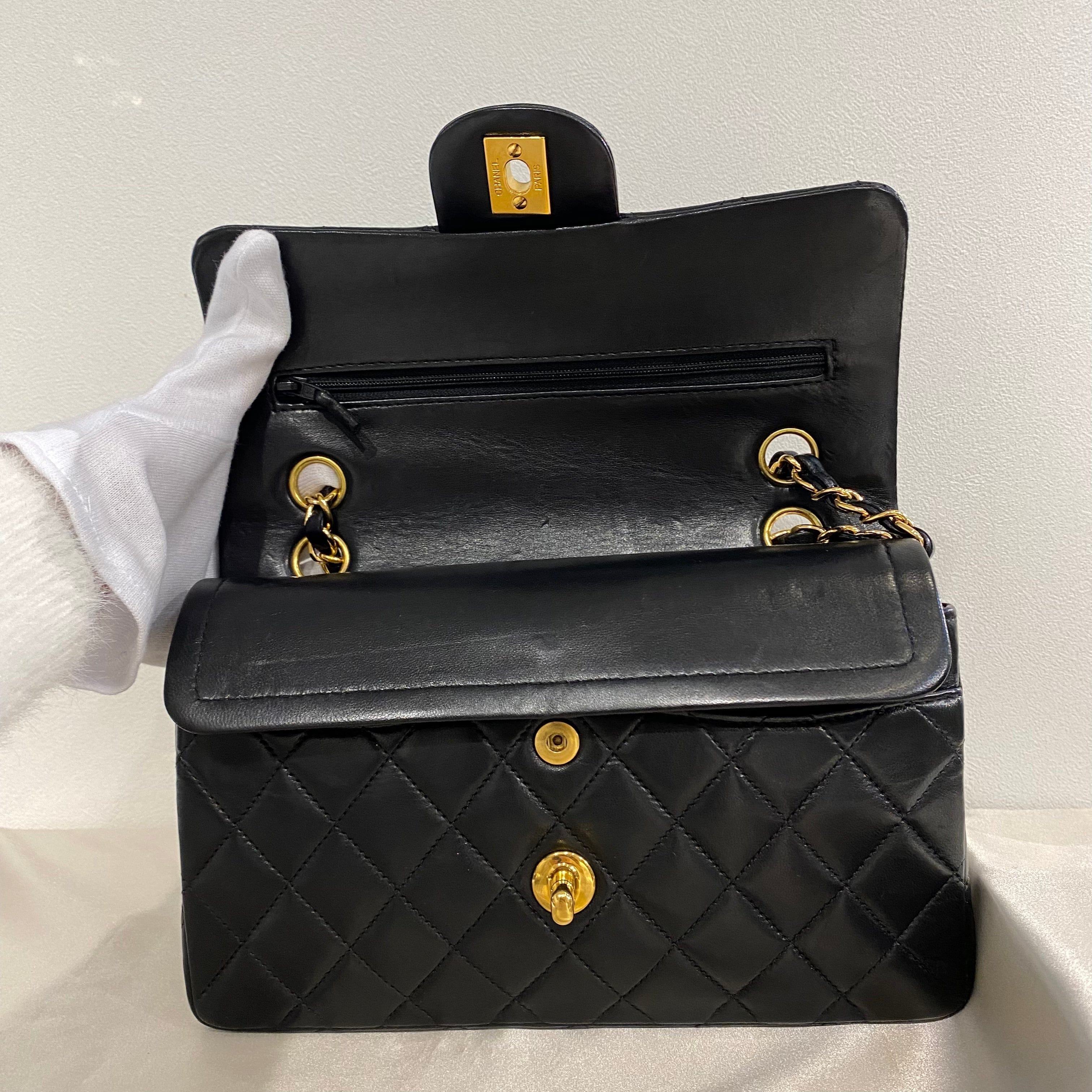 Chanel Chanel Vintage Classic Flap Small Black Lambskin GHW #6 90212817