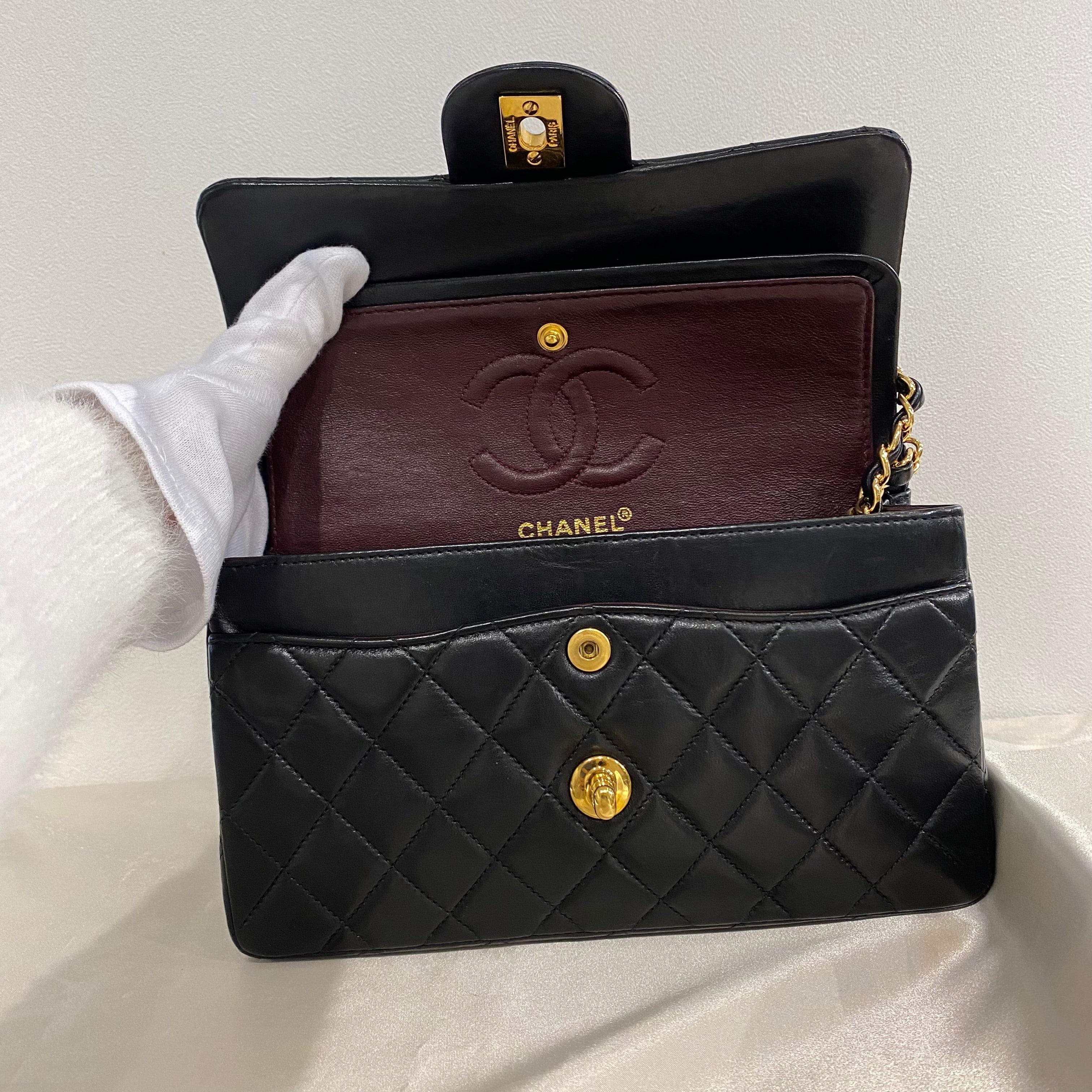 Chanel Chanel Vintage Classic Flap Small Black Lambskin GHW #6 90212817