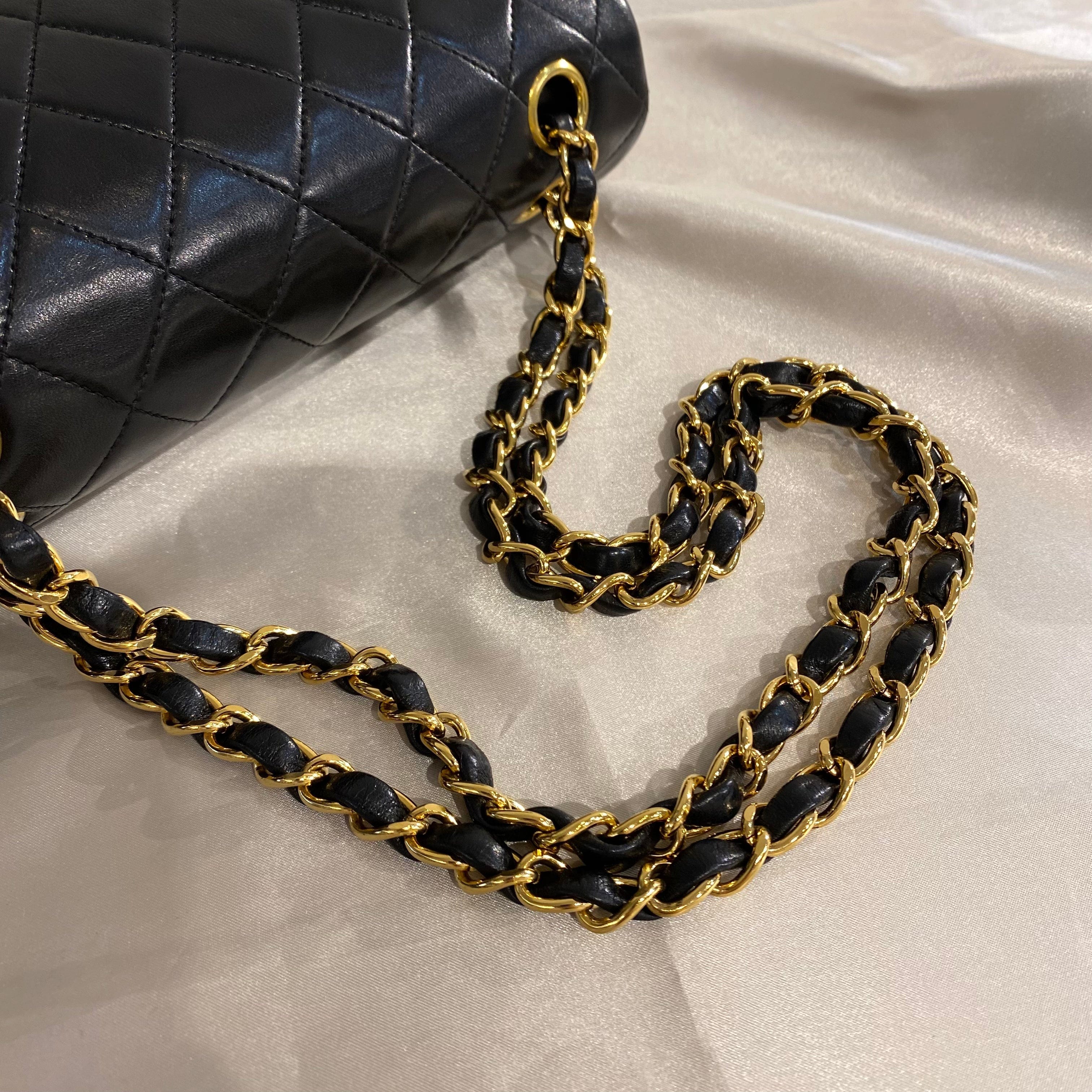 Chanel Chanel Vintage Classic Flap Small Black Lambskin GHW #6 90212817