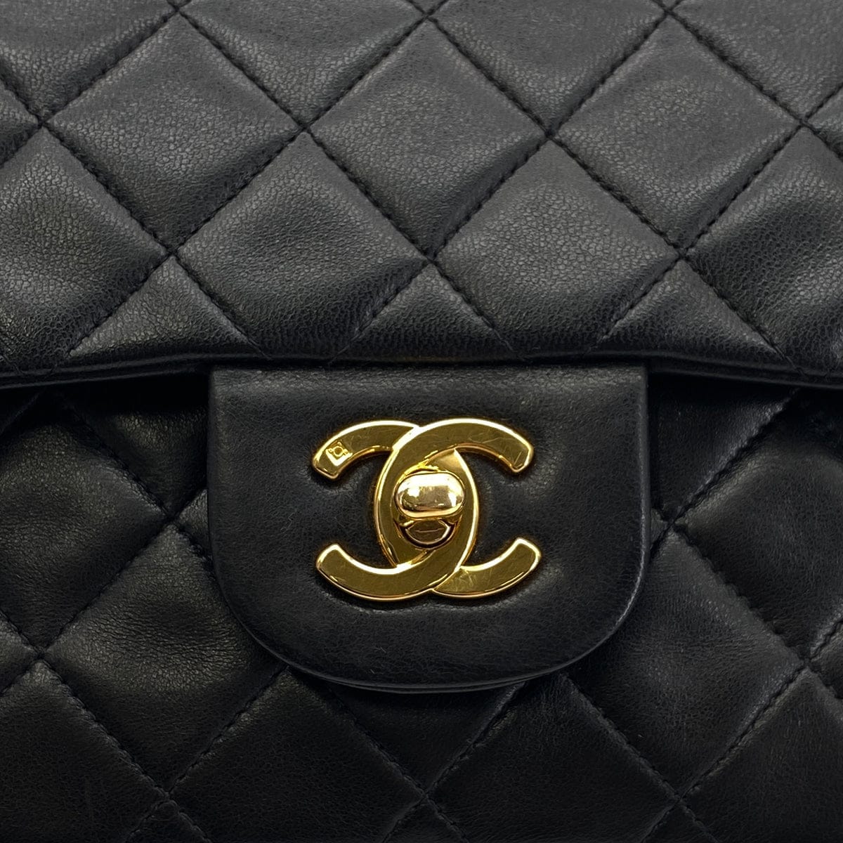 CHANEL CHANEL VINTAGE CLASSIC FLAP SMALL CHAIN SHOULDER BAG BLACK LAMB SKIN 90305233