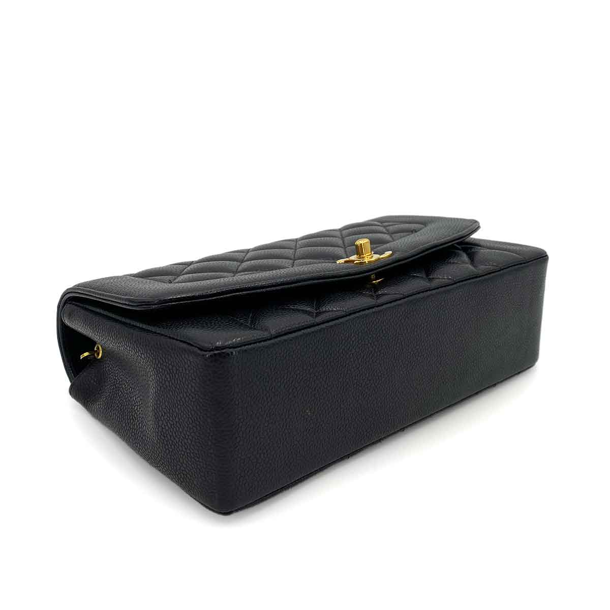 CHANEL CHANEL VINTAGE DIANA MEDIUM CHAIN SHOULDER BAG BLACK LAMB SKIN  90245042