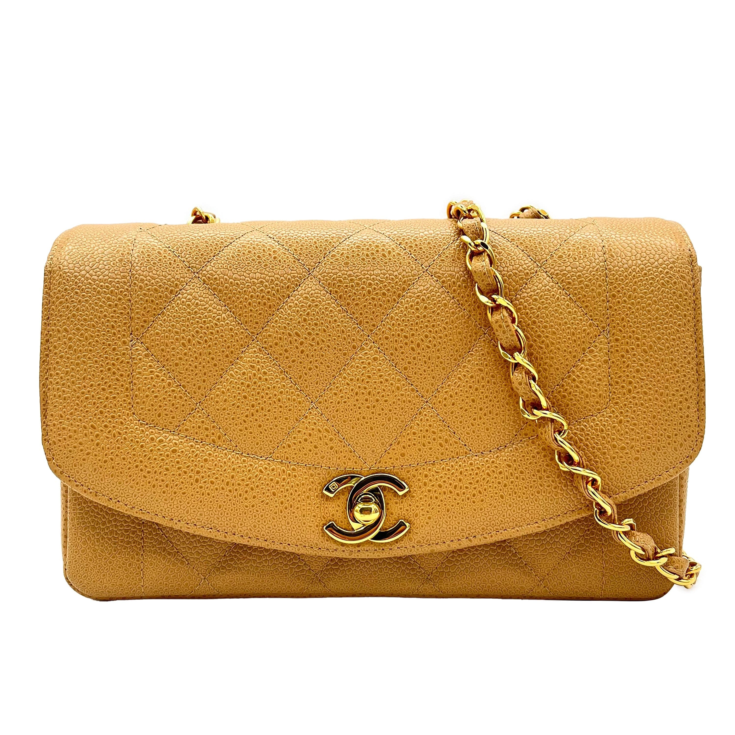 Chanel Chanel Vintage Diana Small Beige Caviar GHW #3 90223306