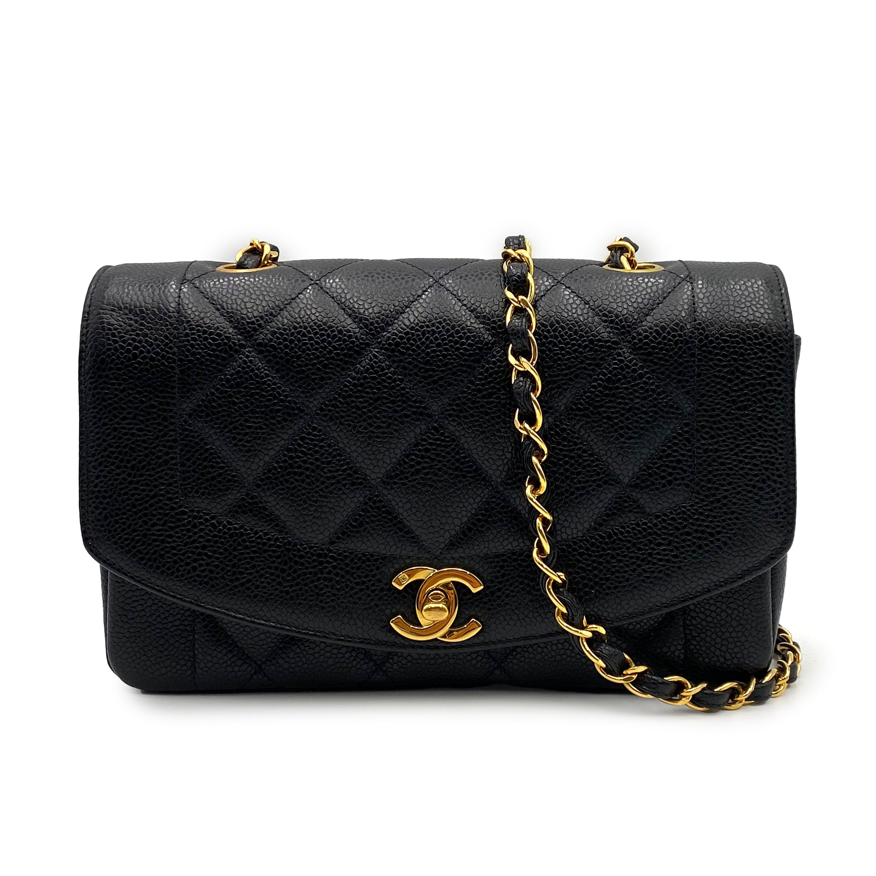 Chanel Chanel Vintage Diana Small Black Caviar 90225658