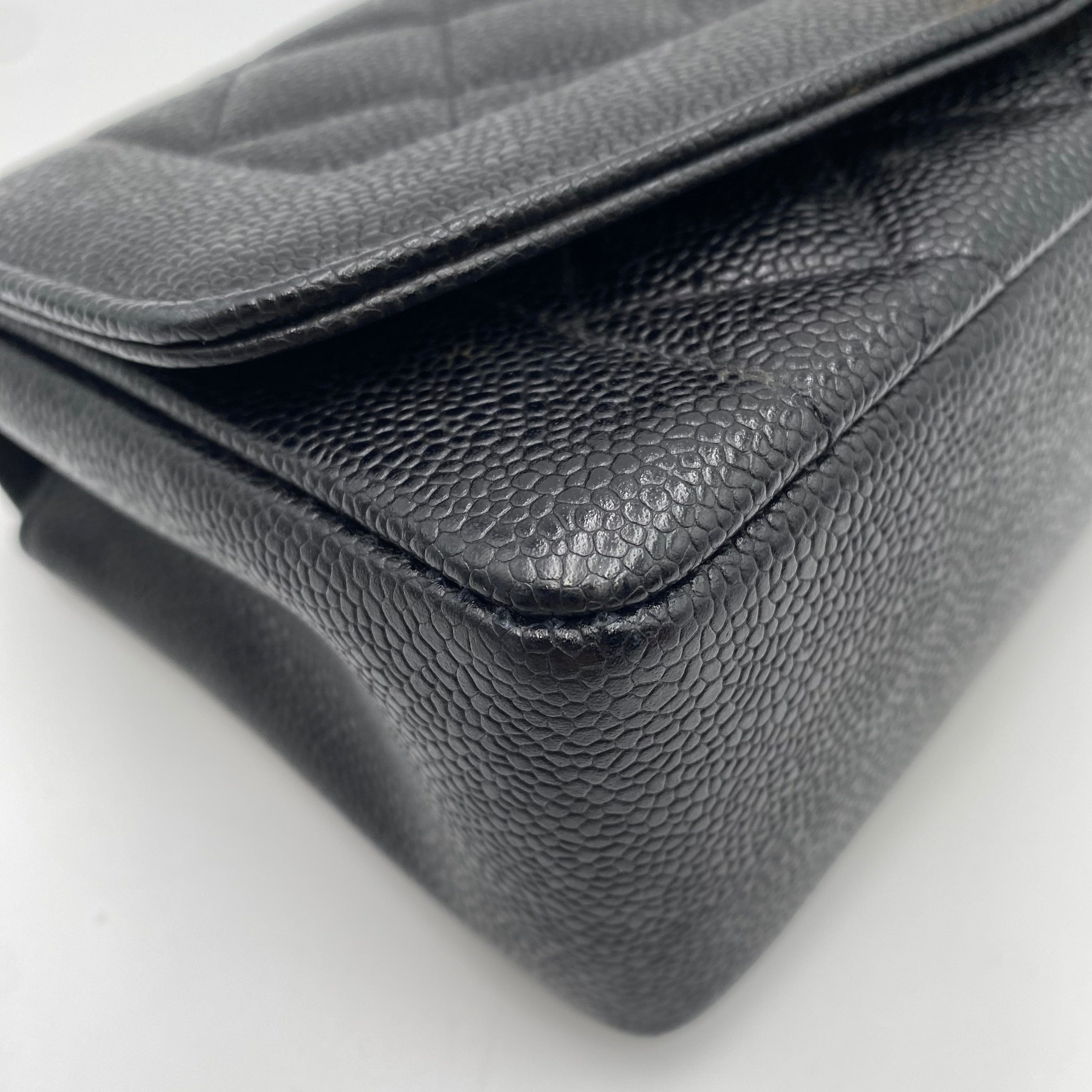 Chanel CHANEL VINTAGE DIANA SMALL CHAIN SHOULDER BAG BLACK CAVIAR SKIN 90219632