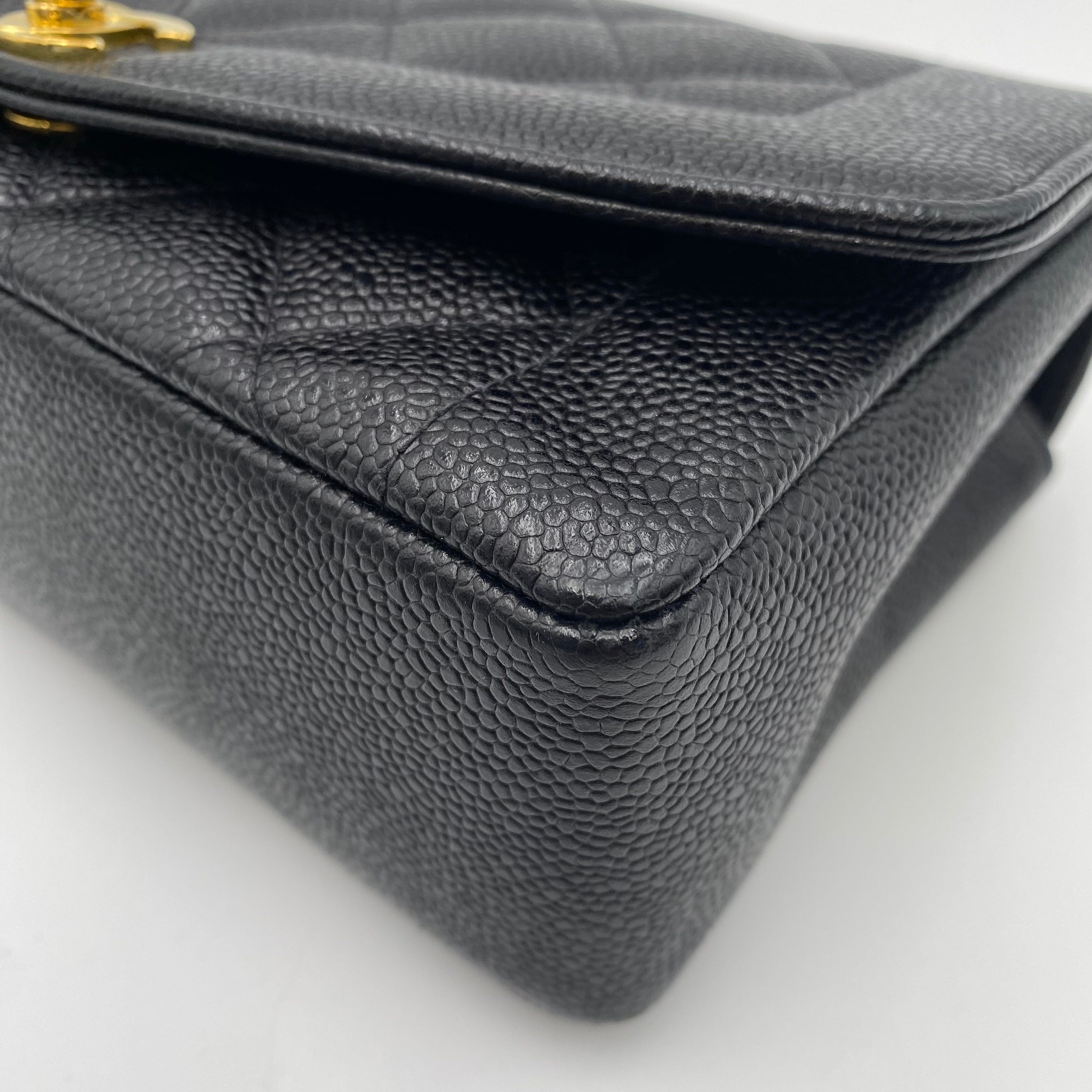 Chanel CHANEL VINTAGE DIANA SMALL CHAIN SHOULDER BAG BLACK CAVIAR SKIN 90219632