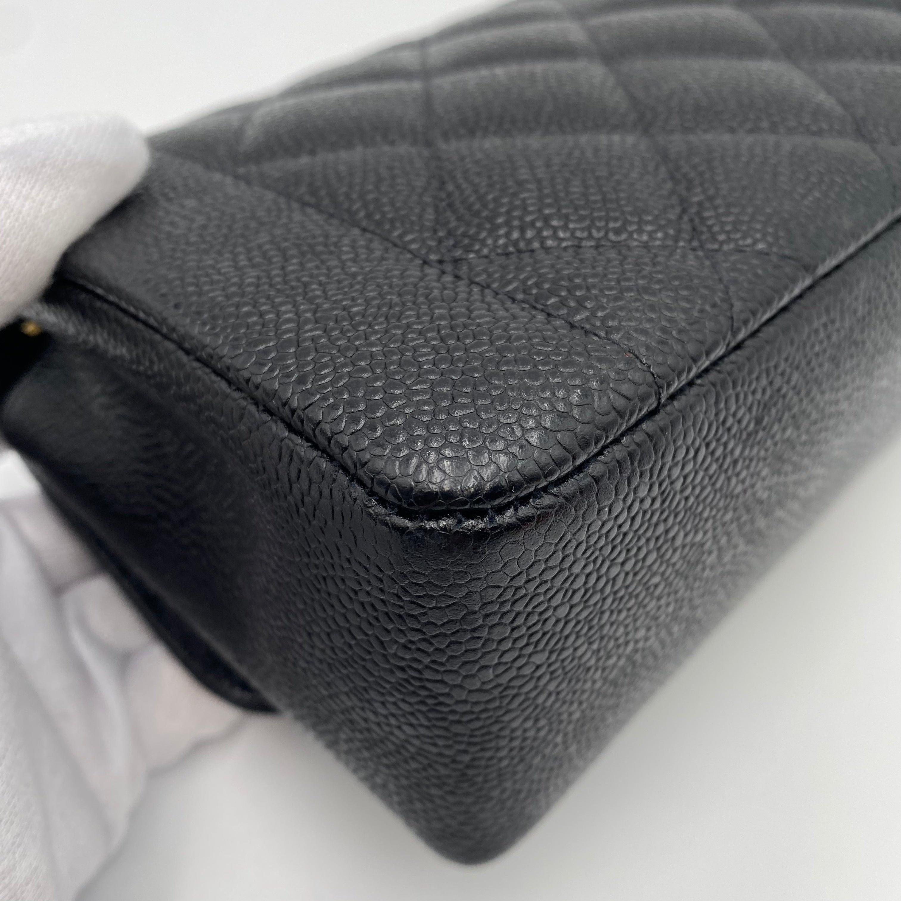 Chanel CHANEL VINTAGE DIANA SMALL CHAIN SHOULDER BAG BLACK CAVIAR SKIN 90219632