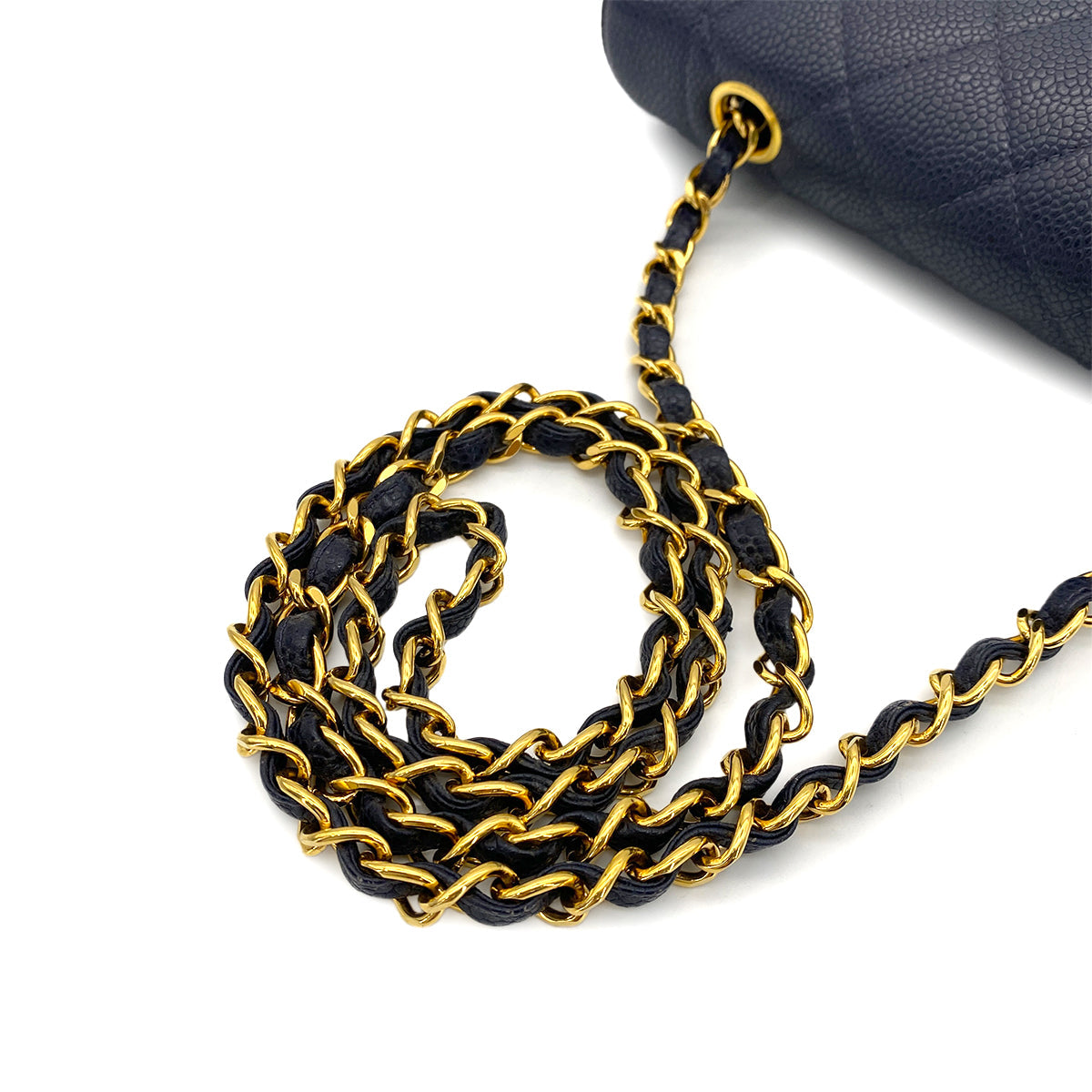 Chanel CHANEL VINTAGE DIANA SMALL CHAIN SHOULDER BAG NAVY CAVIAR SKIN 90255084