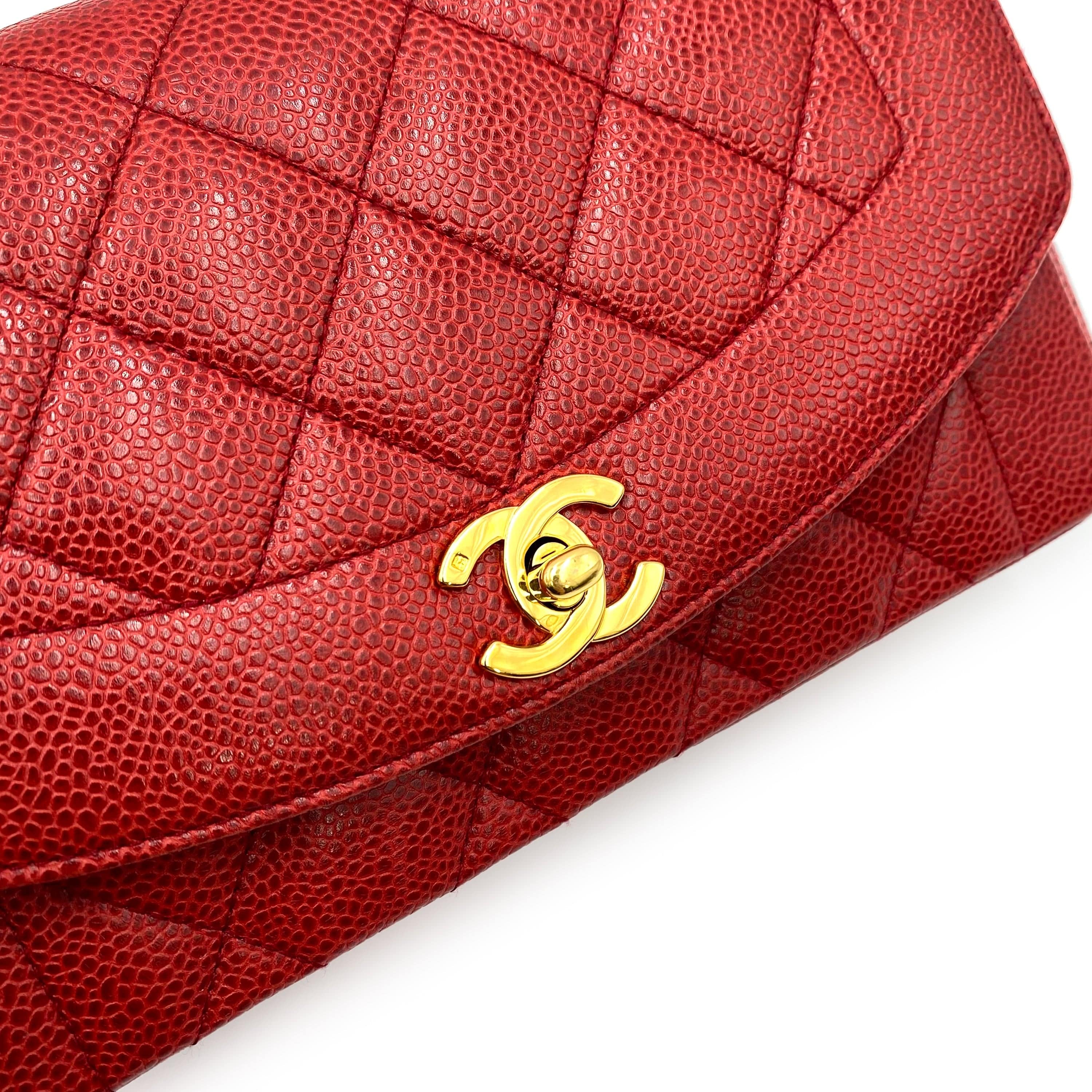 Chanel Chanel Vintage Diana Small Red Caviar GHW #2 90225304