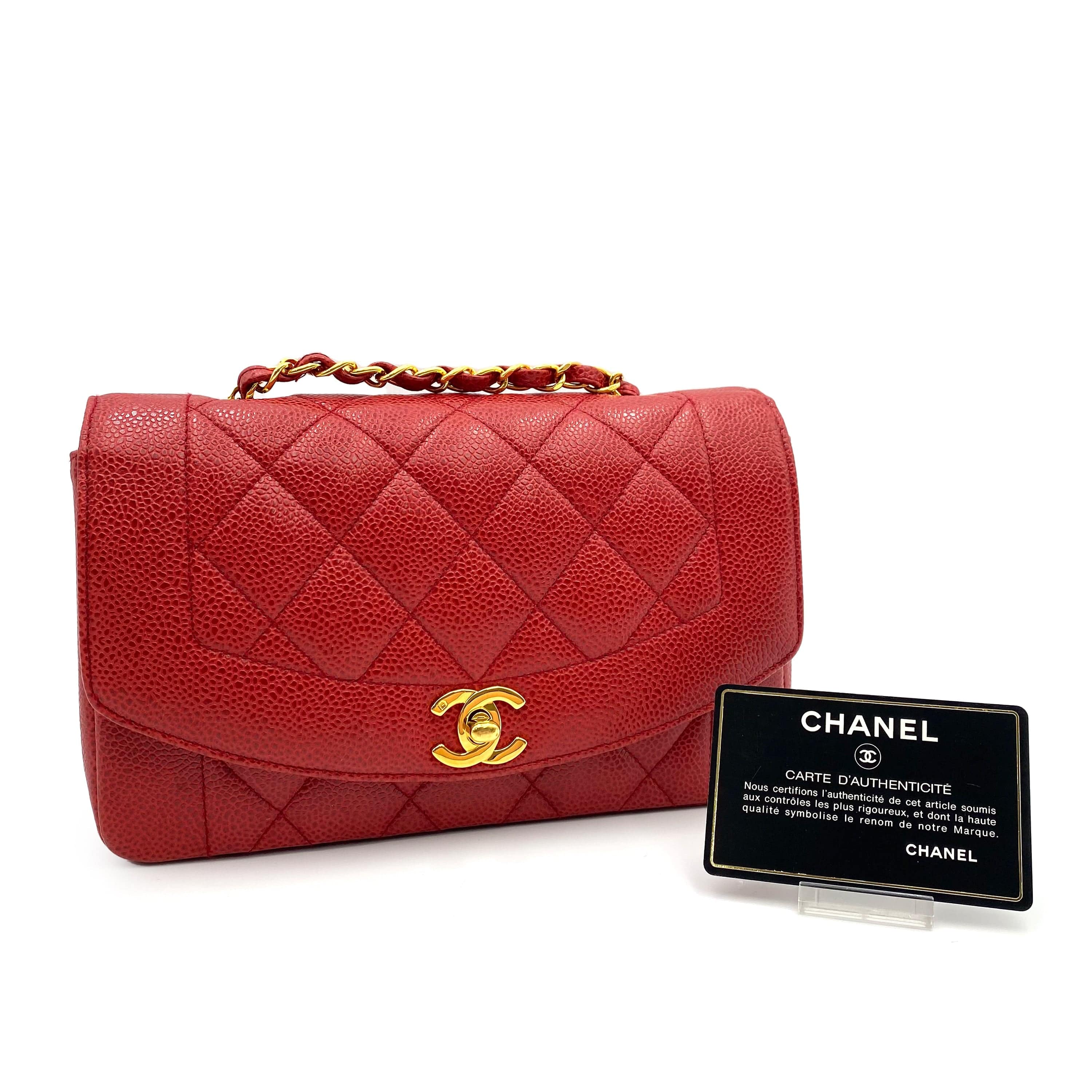 Chanel Chanel Vintage Diana Small Red Caviar GHW #2 90225304