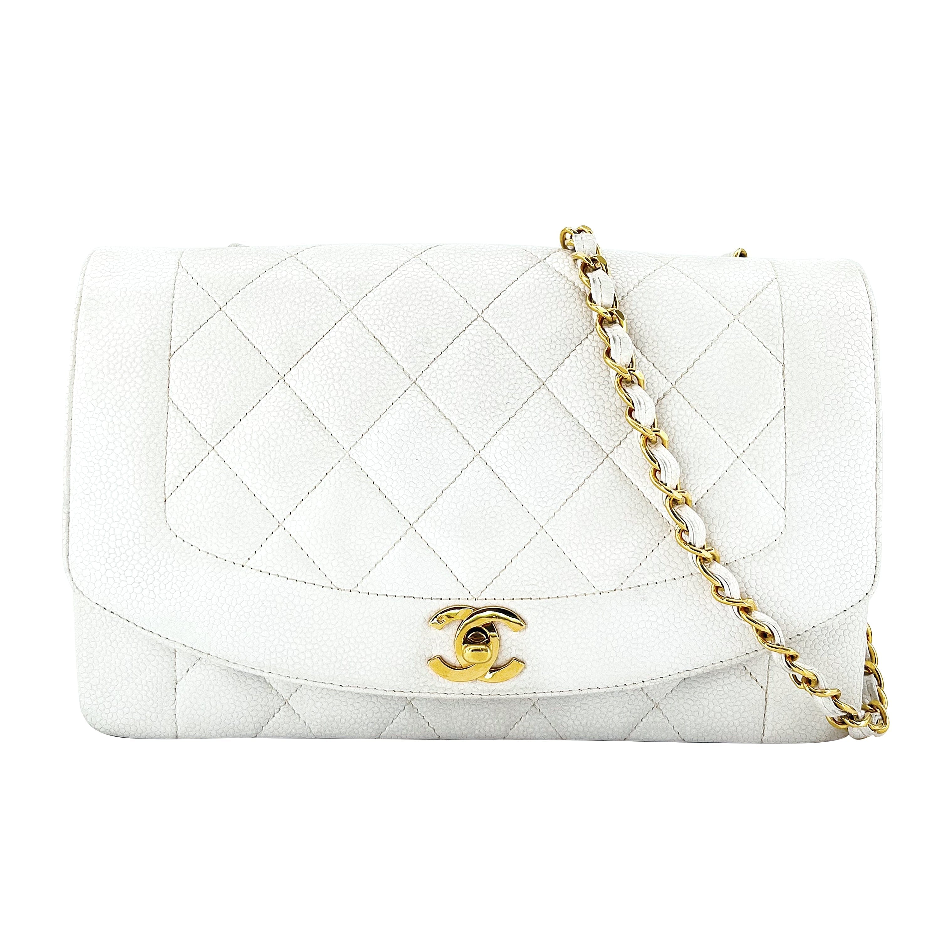 Chanel Chanel Vintage Diana Small White Caviar GHW #4 90195652