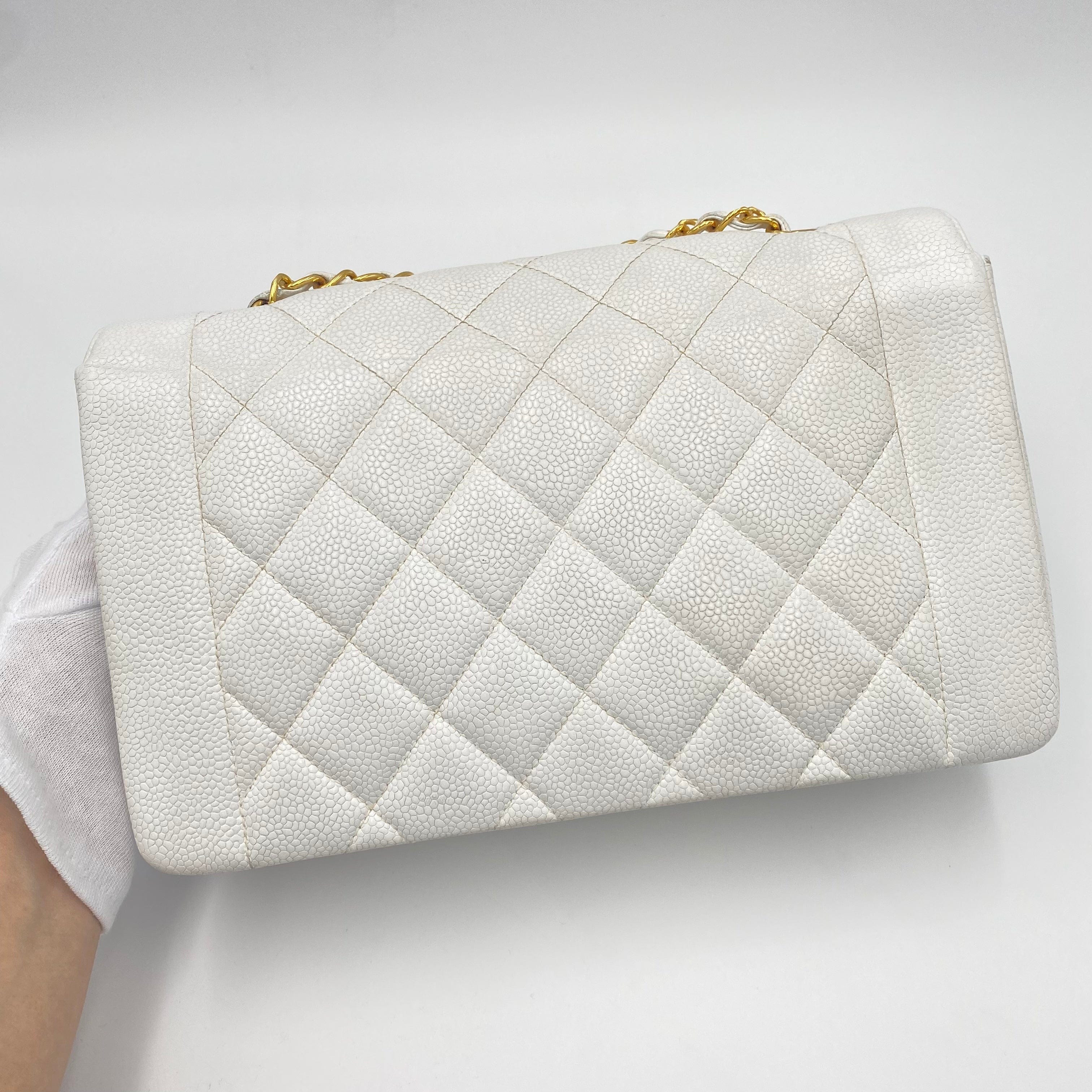 Chanel Chanel Vintage Diana Small White Caviar GHW #4 90195652