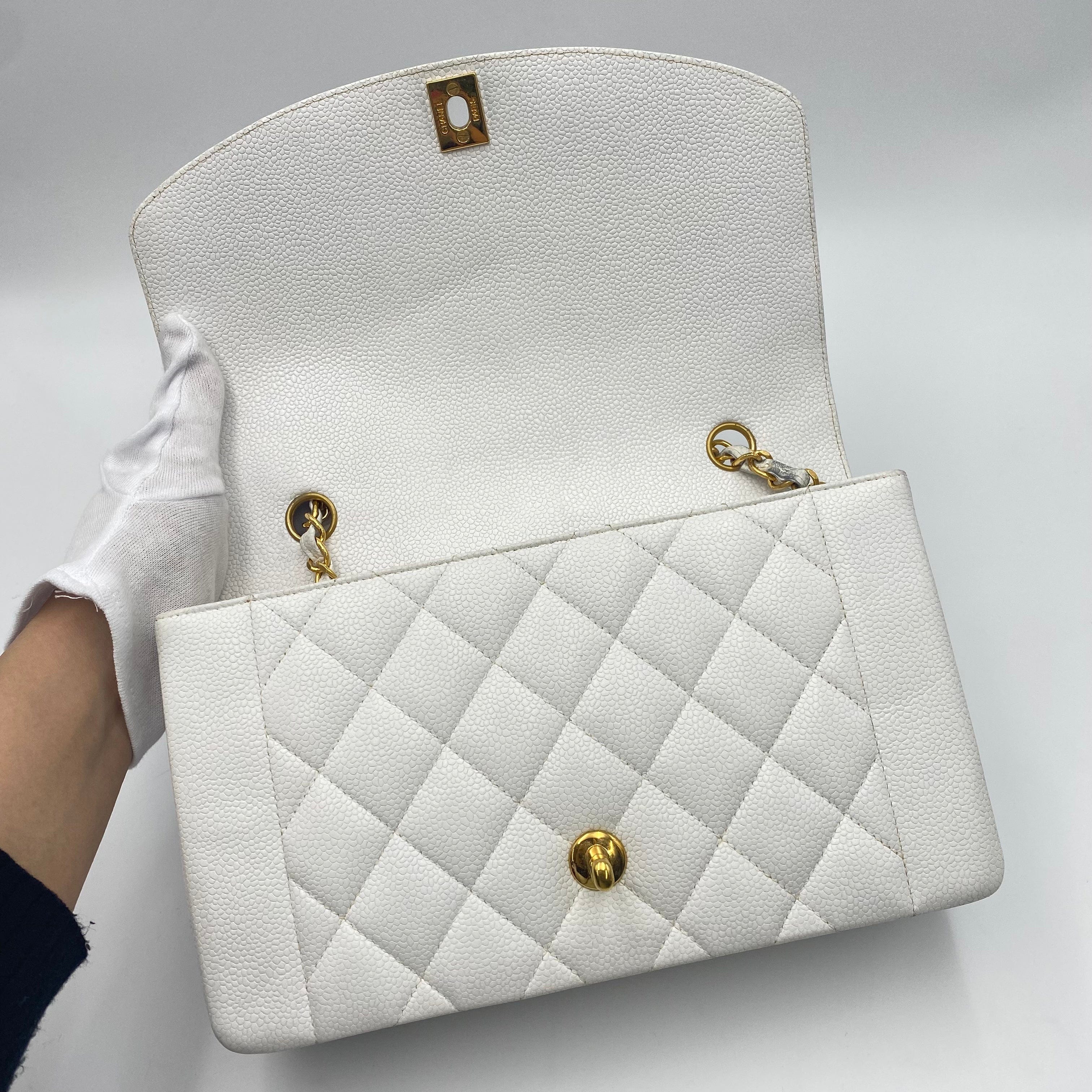 Chanel Chanel Vintage Diana Small White Caviar GHW #4 90195652