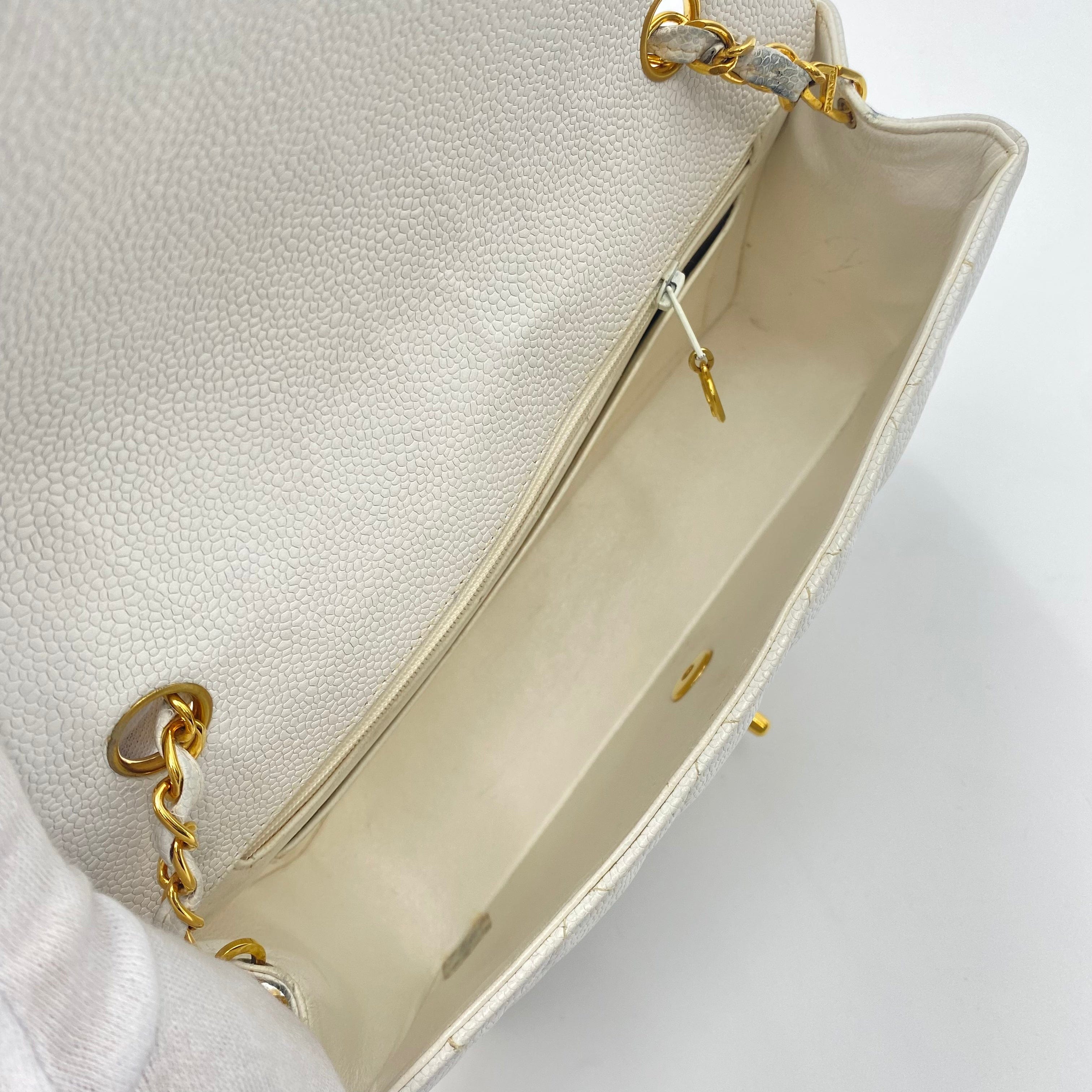 Chanel Chanel Vintage Diana Small White Caviar GHW #4 90195652