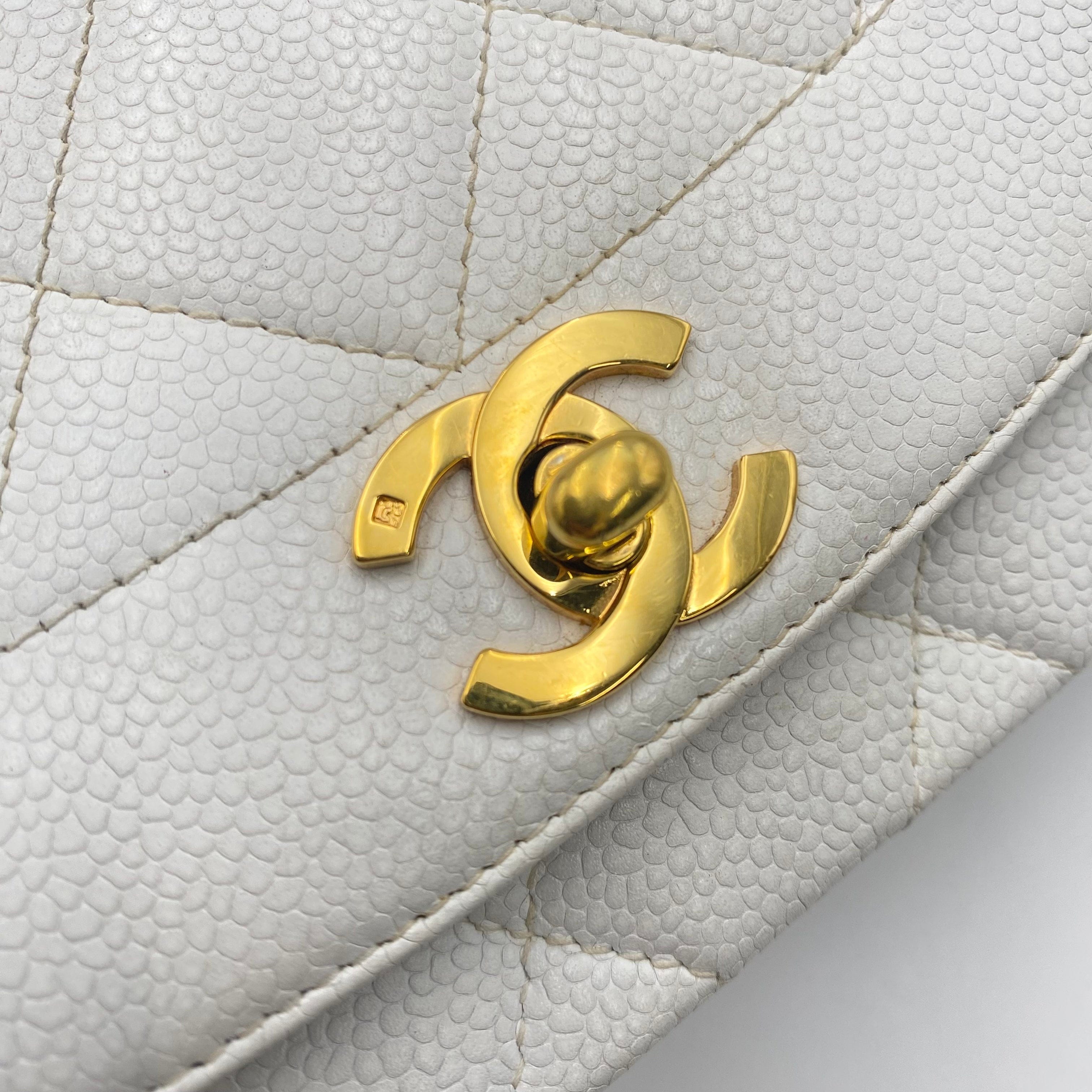 Chanel Chanel Vintage Diana Small White Caviar GHW #4 90195652