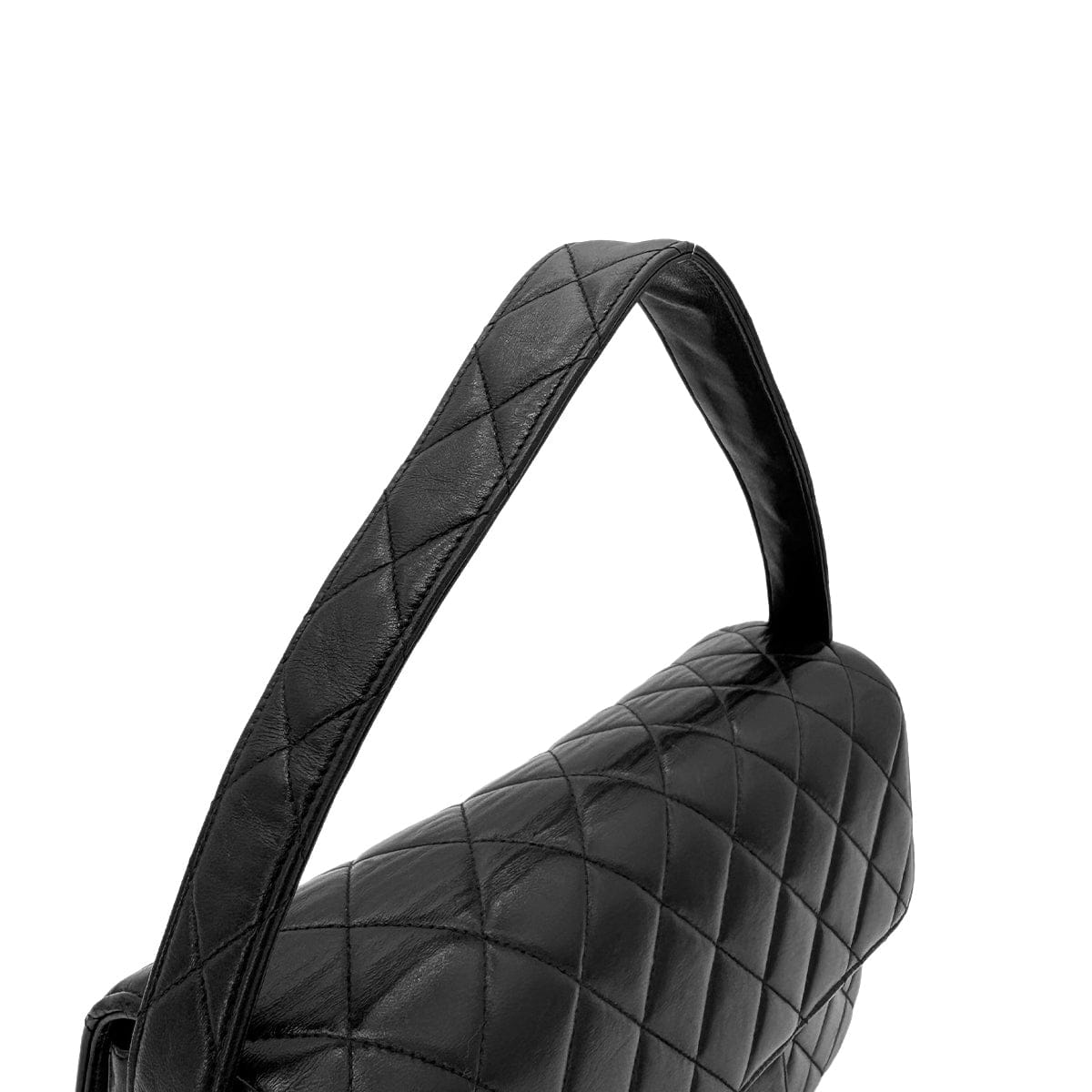 Chanel CHANEL VINTAGE DOUBLE FACE SHOULDER BAG BLACK LAMB SKIN 90267394