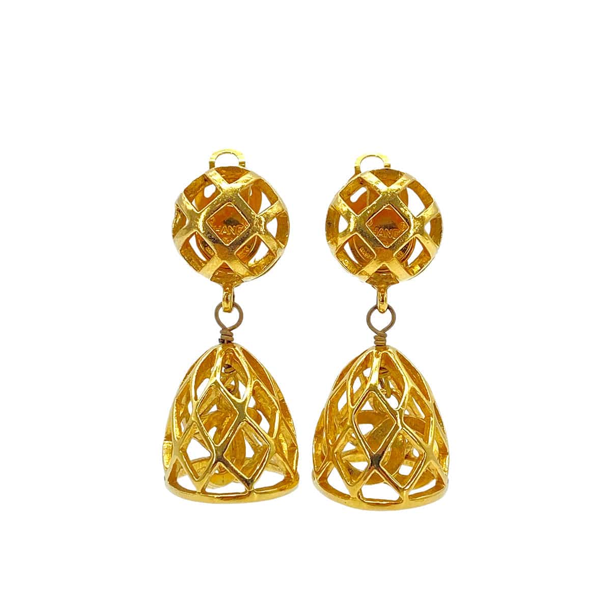 CHANEL CHANEL VINTAGE EARRINGS BELL MOTIF COCOMARK ACCESSORY 90269939