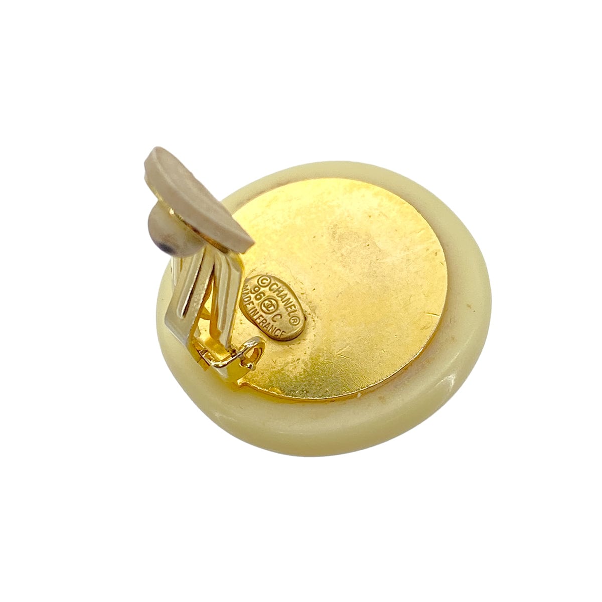 CHANEL CHANEL VINTAGE EARRINGS COCOMARK PLASTIC ACCESSORY 96C 90270772