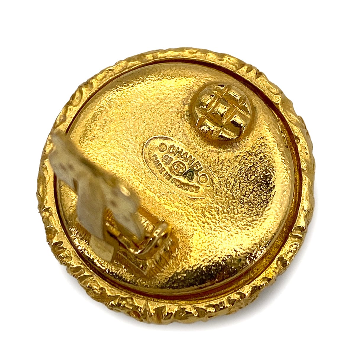 chanel CHANEL VINTAGE EARRINGS COCOMARK ROUND ACCESSORY 93A 90255960