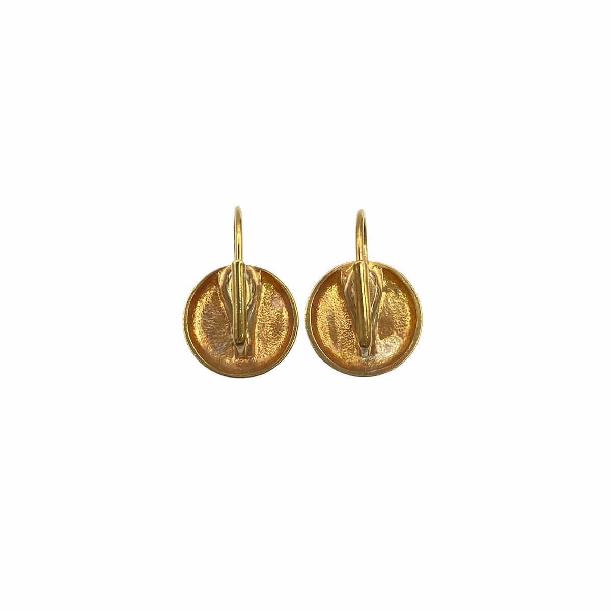 CHANEL CHANEL VINTAGE EARRINGS COCOMARK ROUND GOLD ACCESSORY 97P 90270768