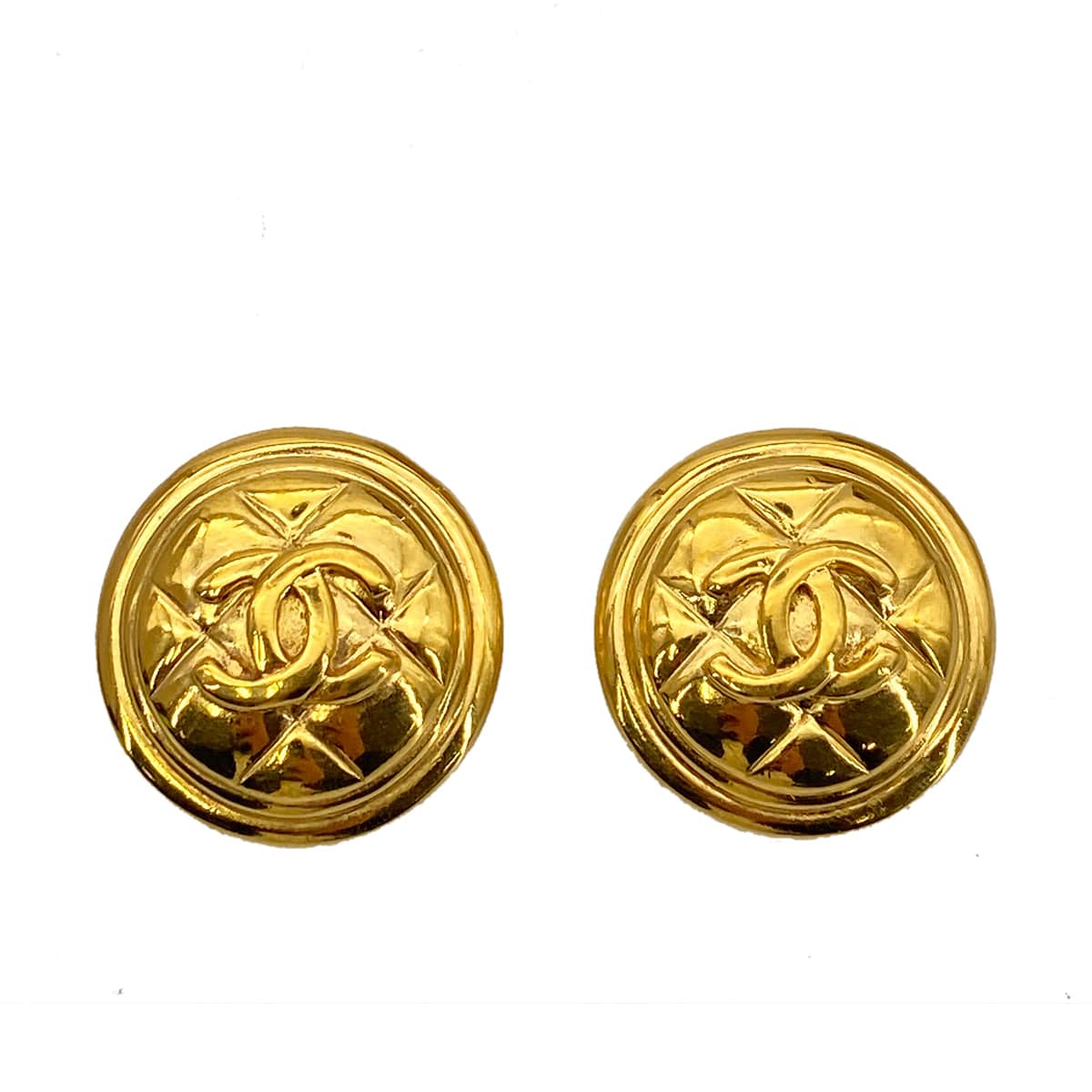 CHANEL CHANEL VINTAGE EARRINGS ROUND COCOMARK ACCESSORY 90256939
