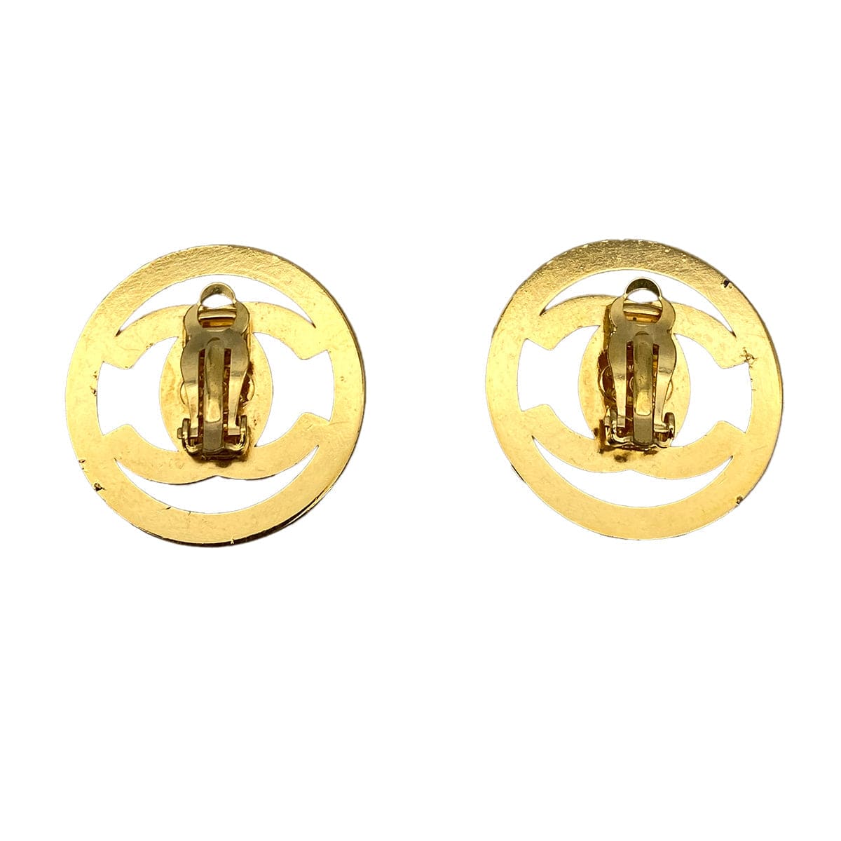 CHANEL CHANEL VINTAGE EARRINGS ROUND TURN LOCK ACCESSORY 97P 90253649