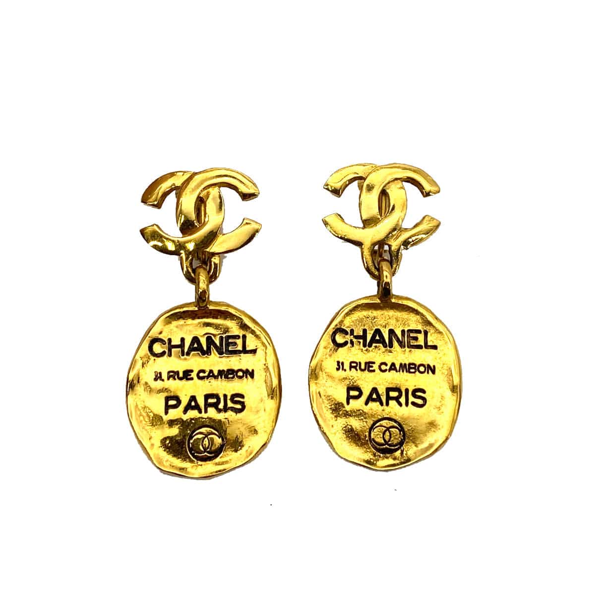 Chanel CHANEL VINTAGE EARRINGS SWING MEDAL 90258169